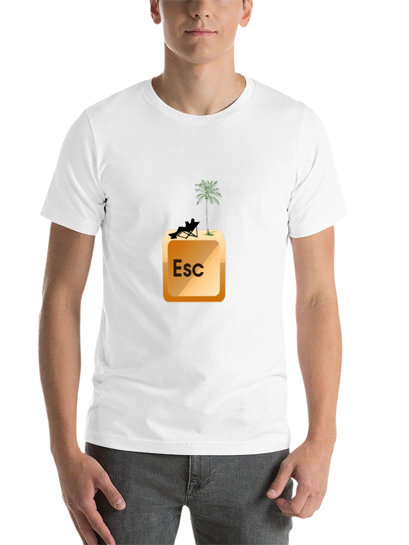 Black Escape Key T-Shirt - Vacation Mode On view 14
