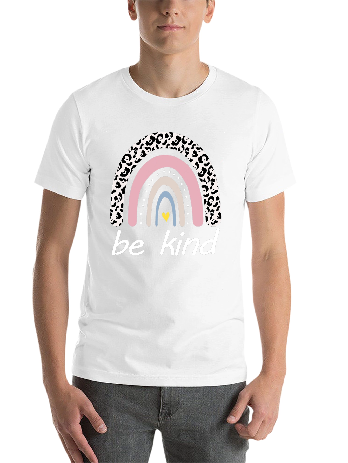 Black Be Kind Rainbow Graphic Tee view 14