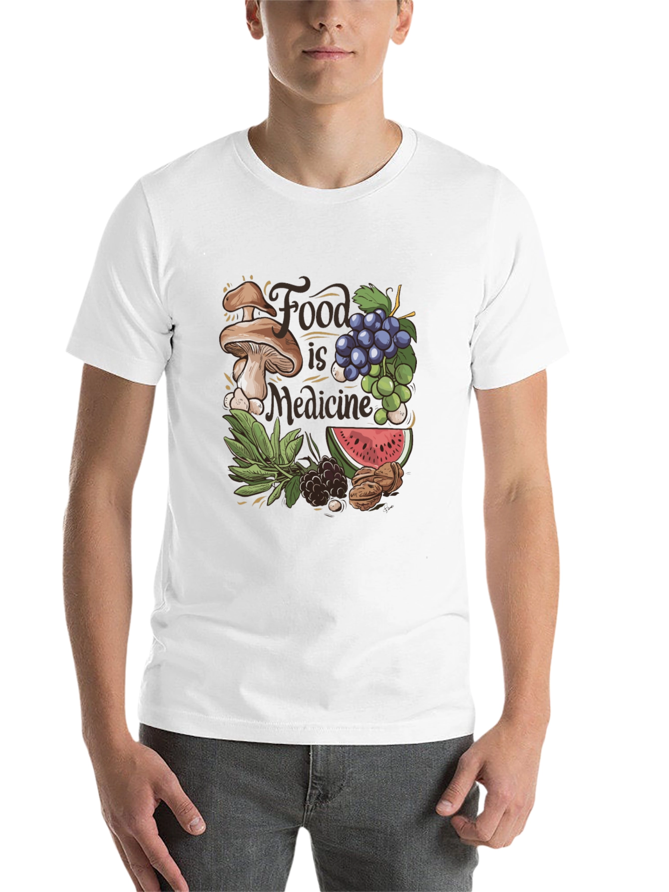 Black Food is Medicine Graphic T-Shirt view 14