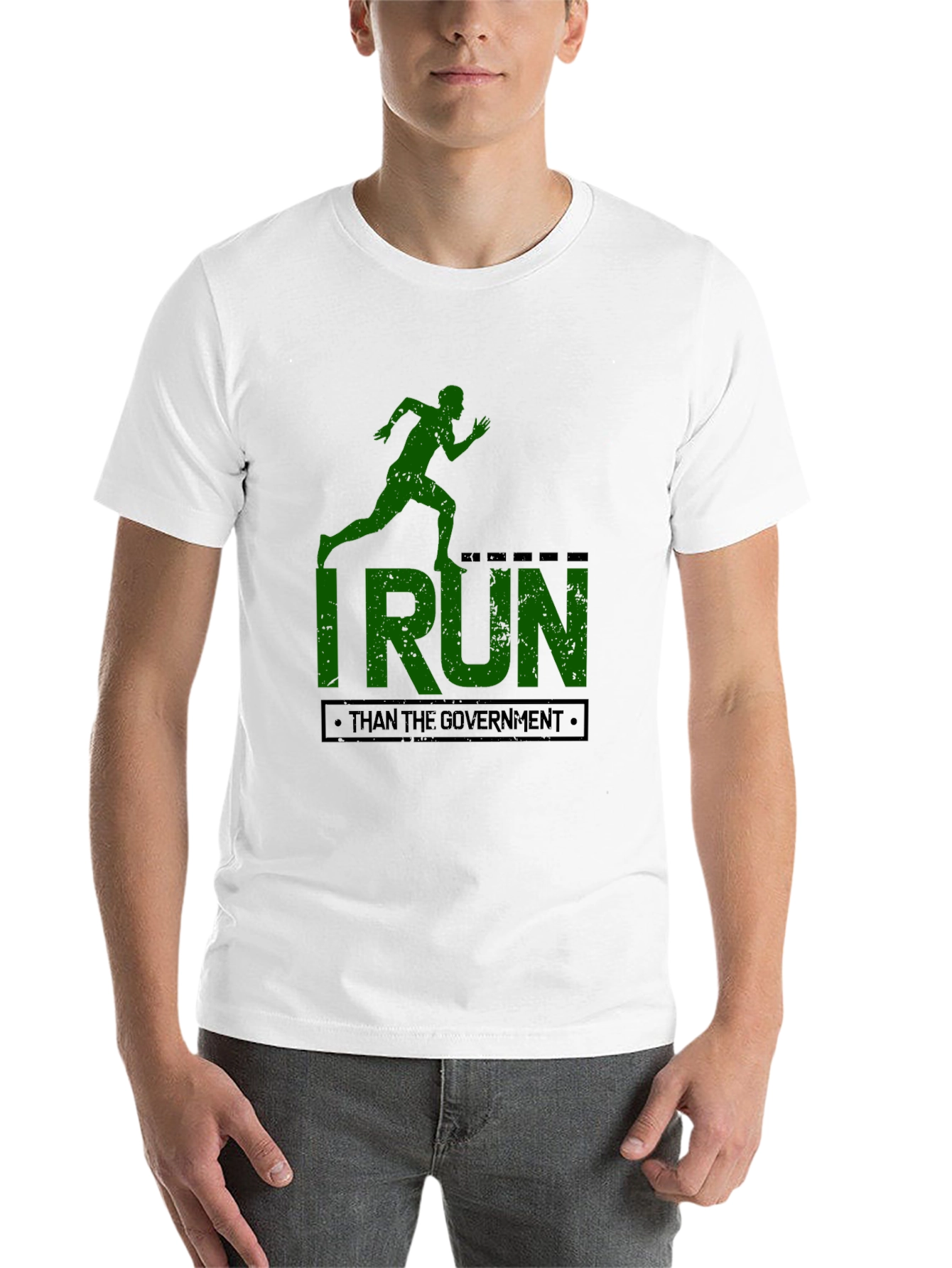 Black I Run Faster Than The Government T-Shirt view 14