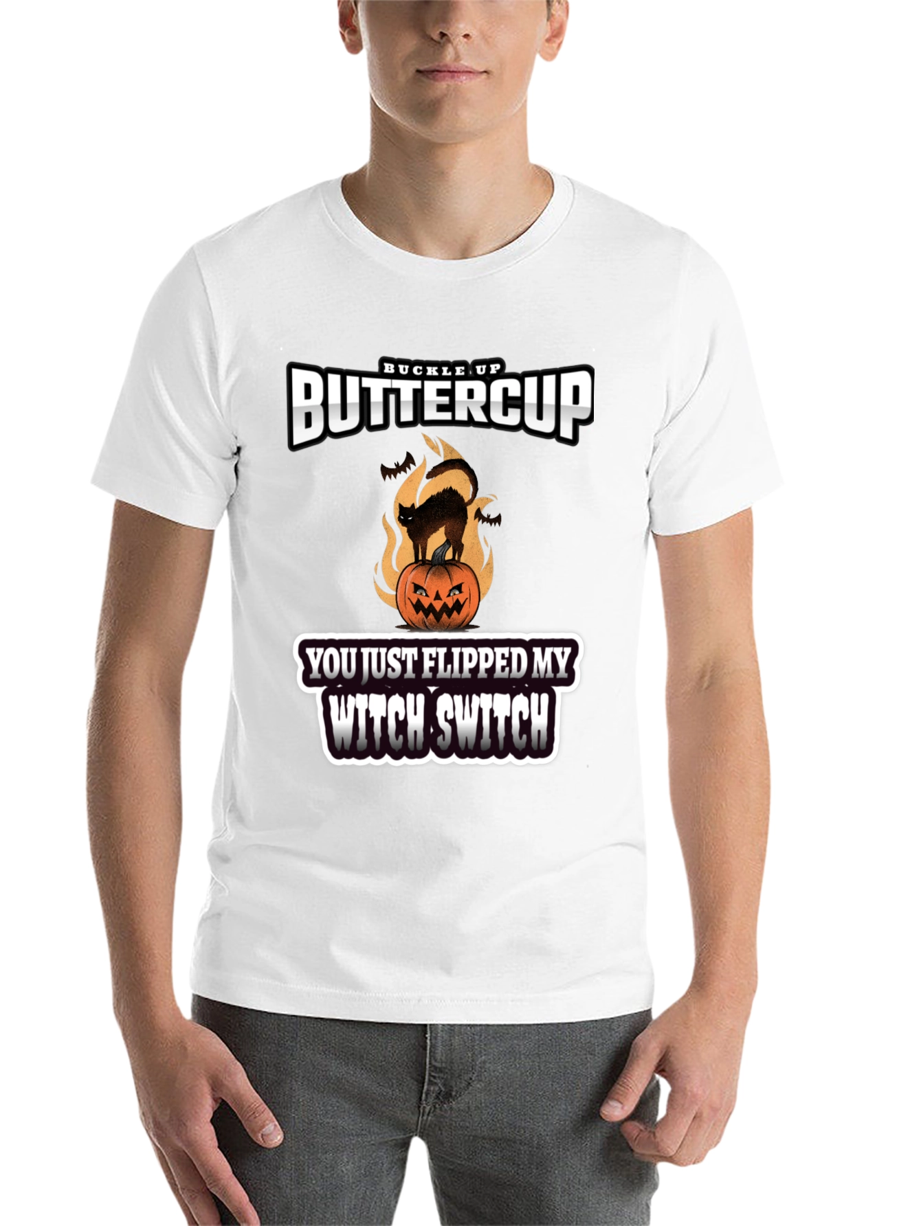 Buckle Up Buttercup Witch Switch T-Shirt - 14