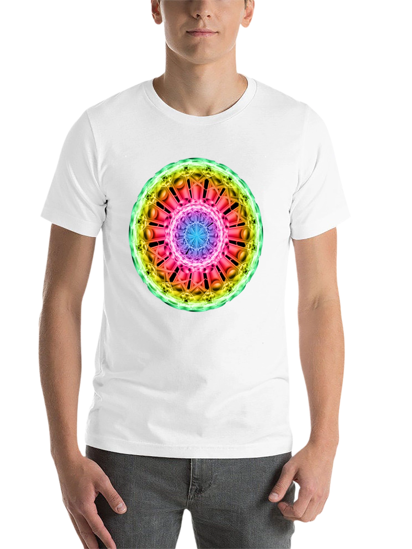 Black Cosmic Mandala Graphic Tee - Black view 14