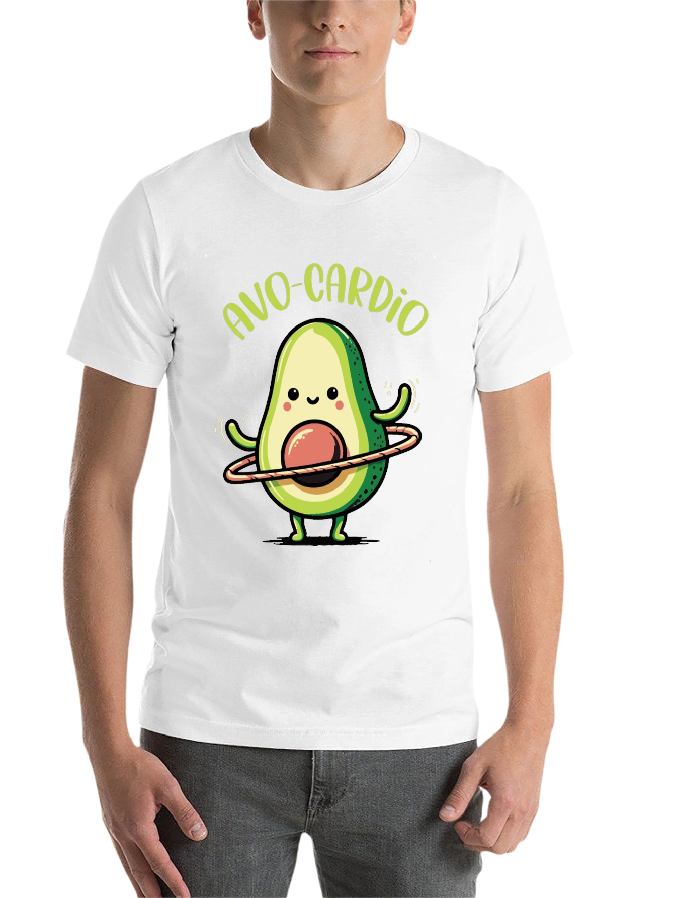 Black Avo-Cardio Black T-Shirt - Avocado Fitness Tee view 14
