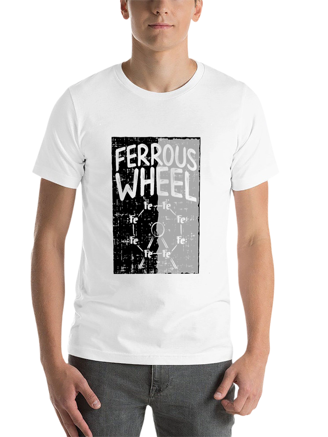 Black Ferrous Wheel Graphic Tee - Black Cotton Blend view 14