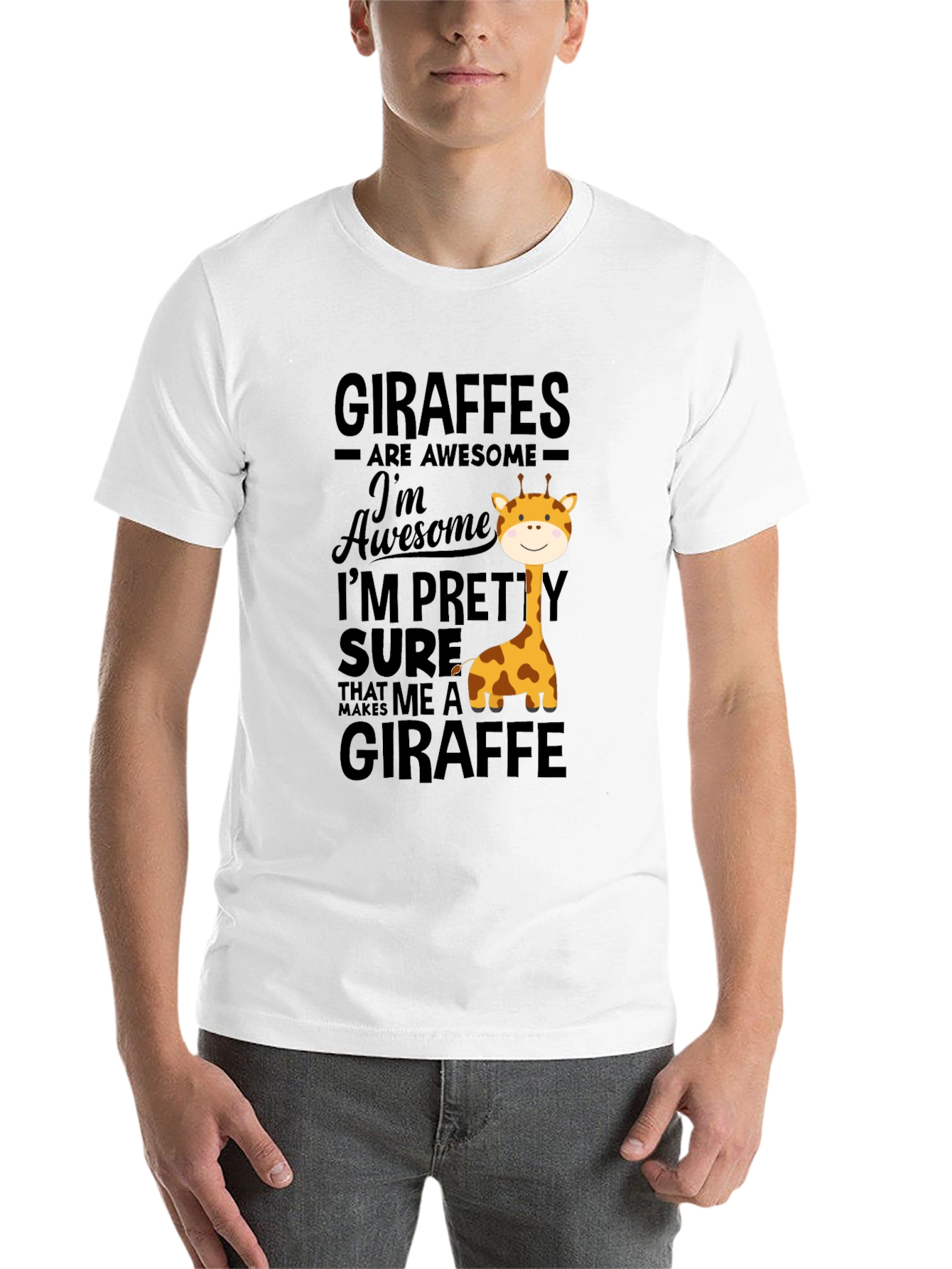 Black Giraffe Lover T-Shirt - Awesome Giraffes Tee view 14