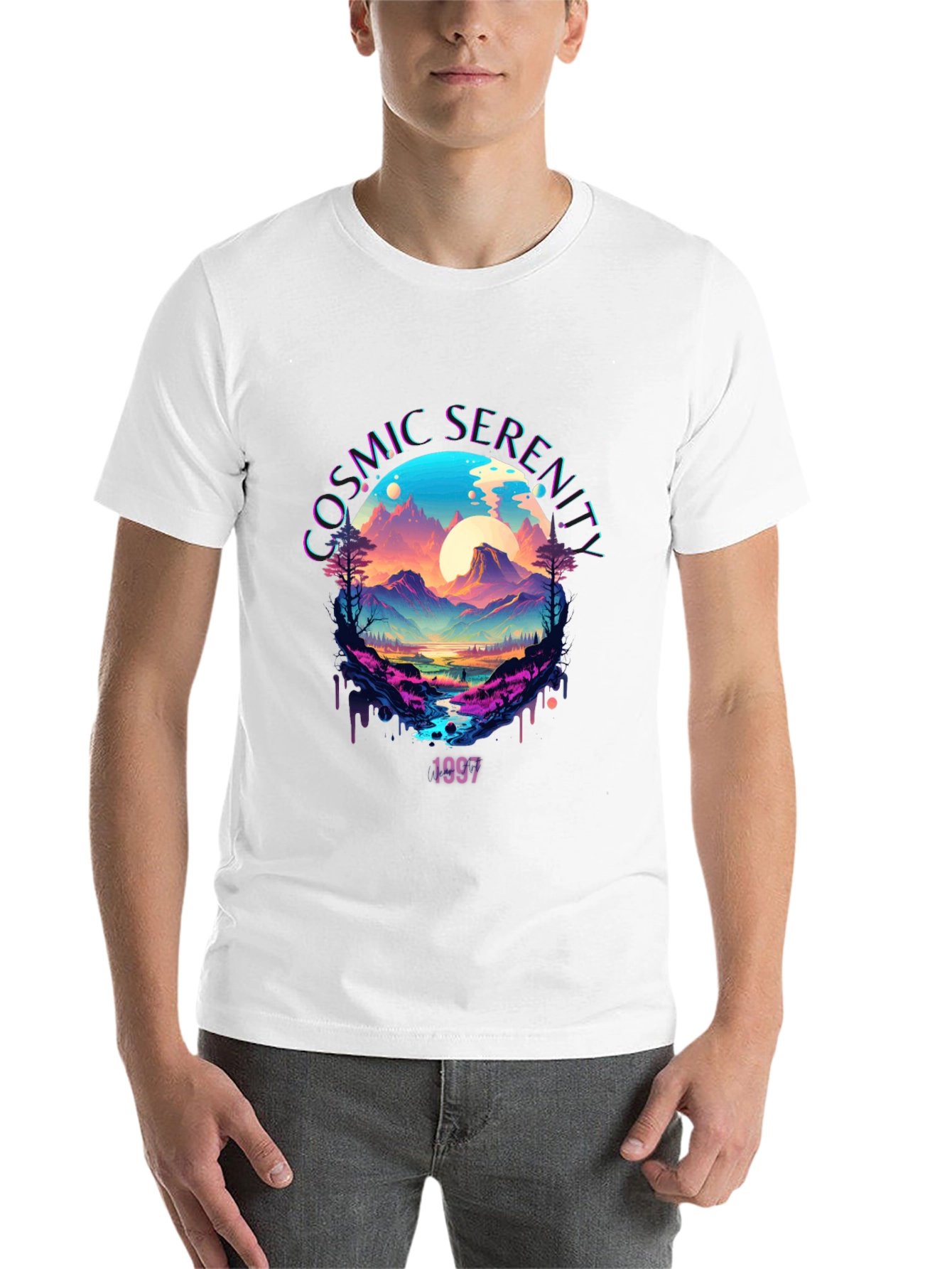 Black Cosmic Serenity 1997 Graphic T-Shirt view 14