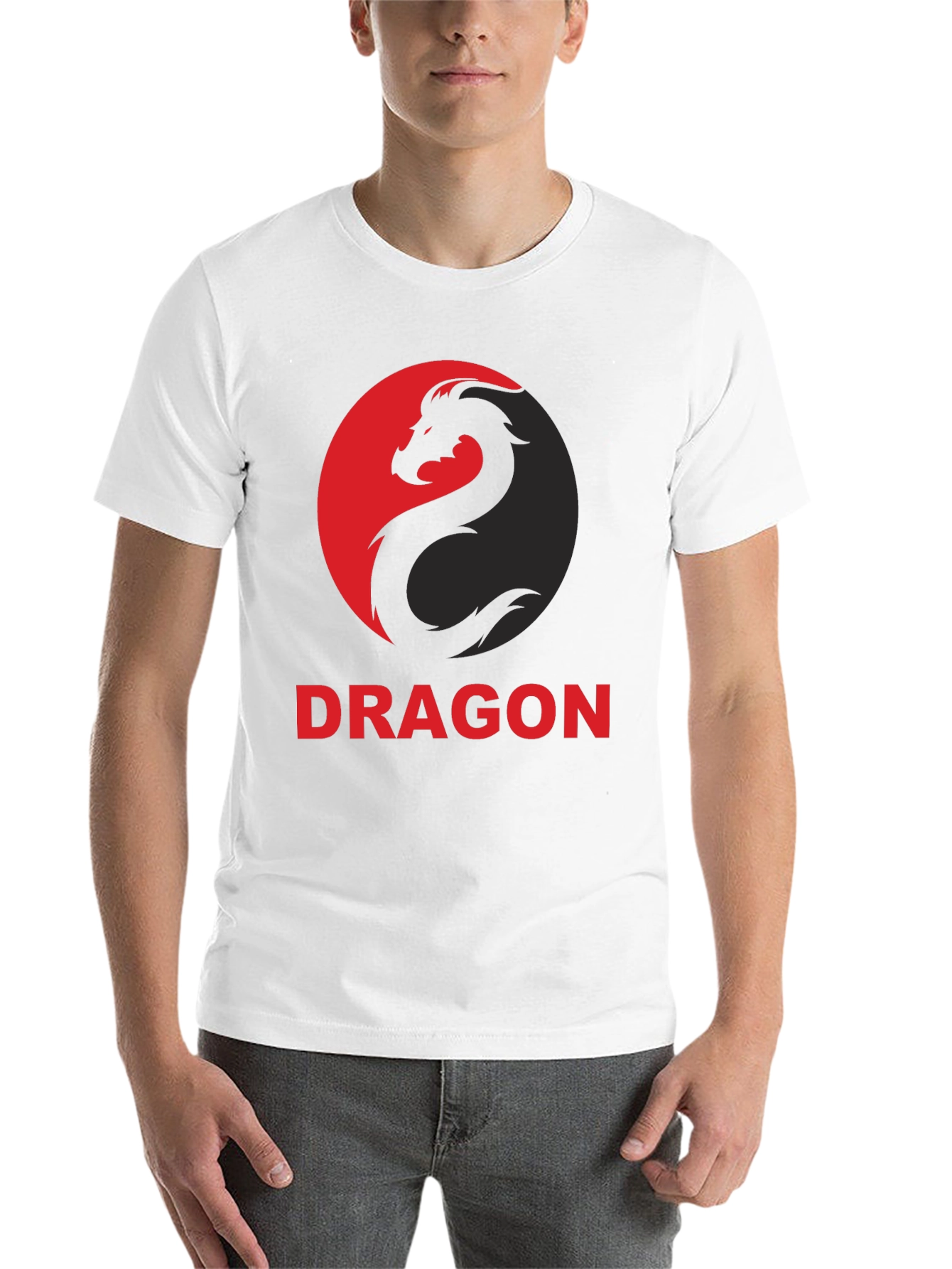 Black Dragon Graphic Tee - Black Cotton T-Shirt view 14