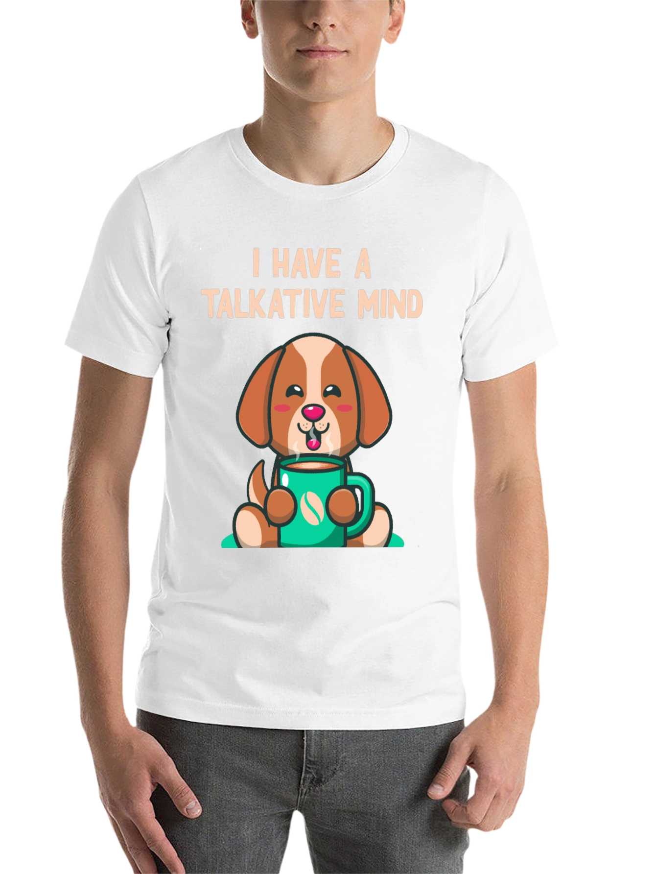 Black Talkative Mind Coffee Dog Graphic Tee view 14