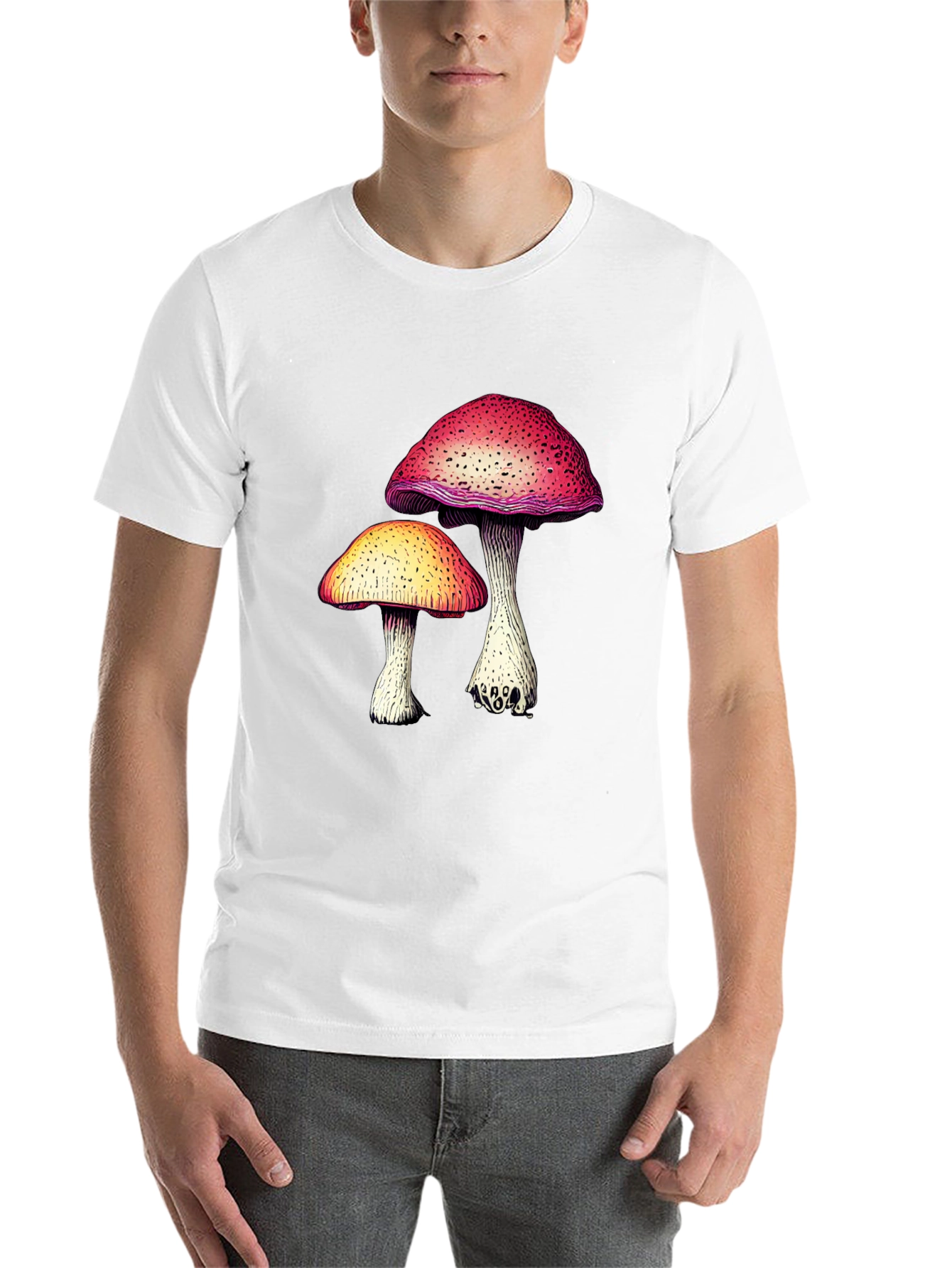 Black Mushroom Graphic Tee - Unique Design view 14