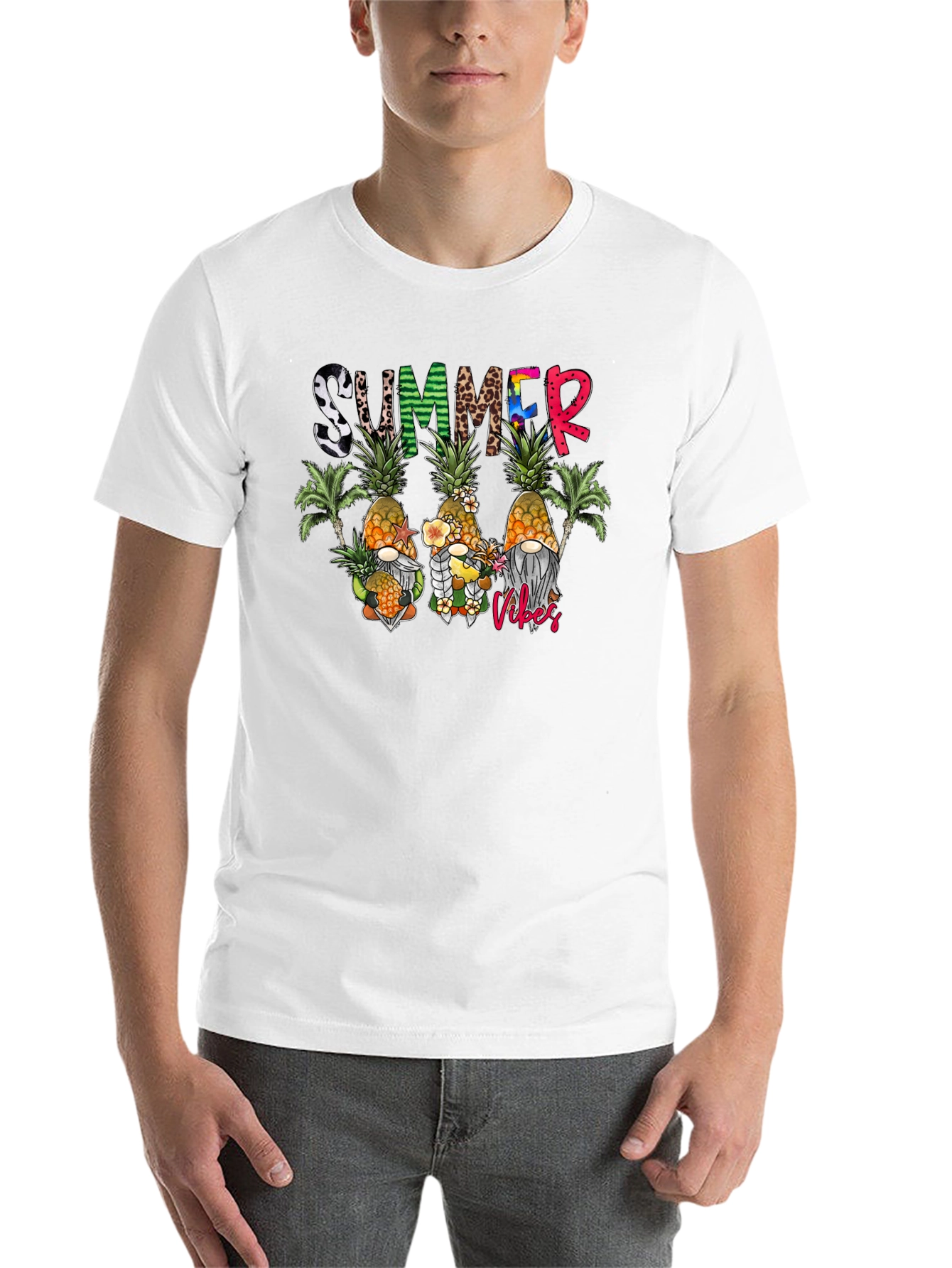 Black Summer Vibes Gnomes T-Shirt view 14