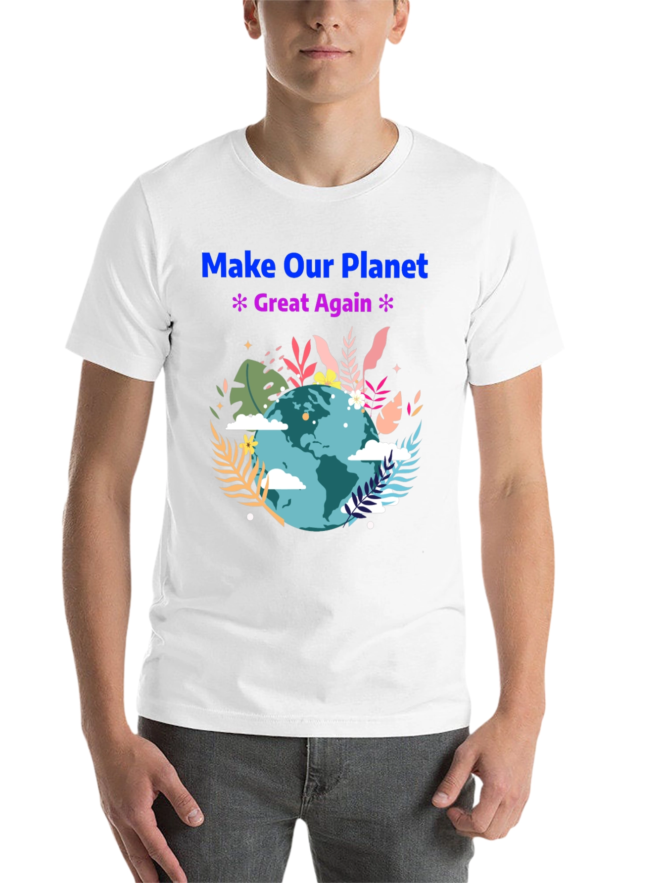 Black Eco-Friendly 'Make Our Planet Great Again' T-Shirt view 14