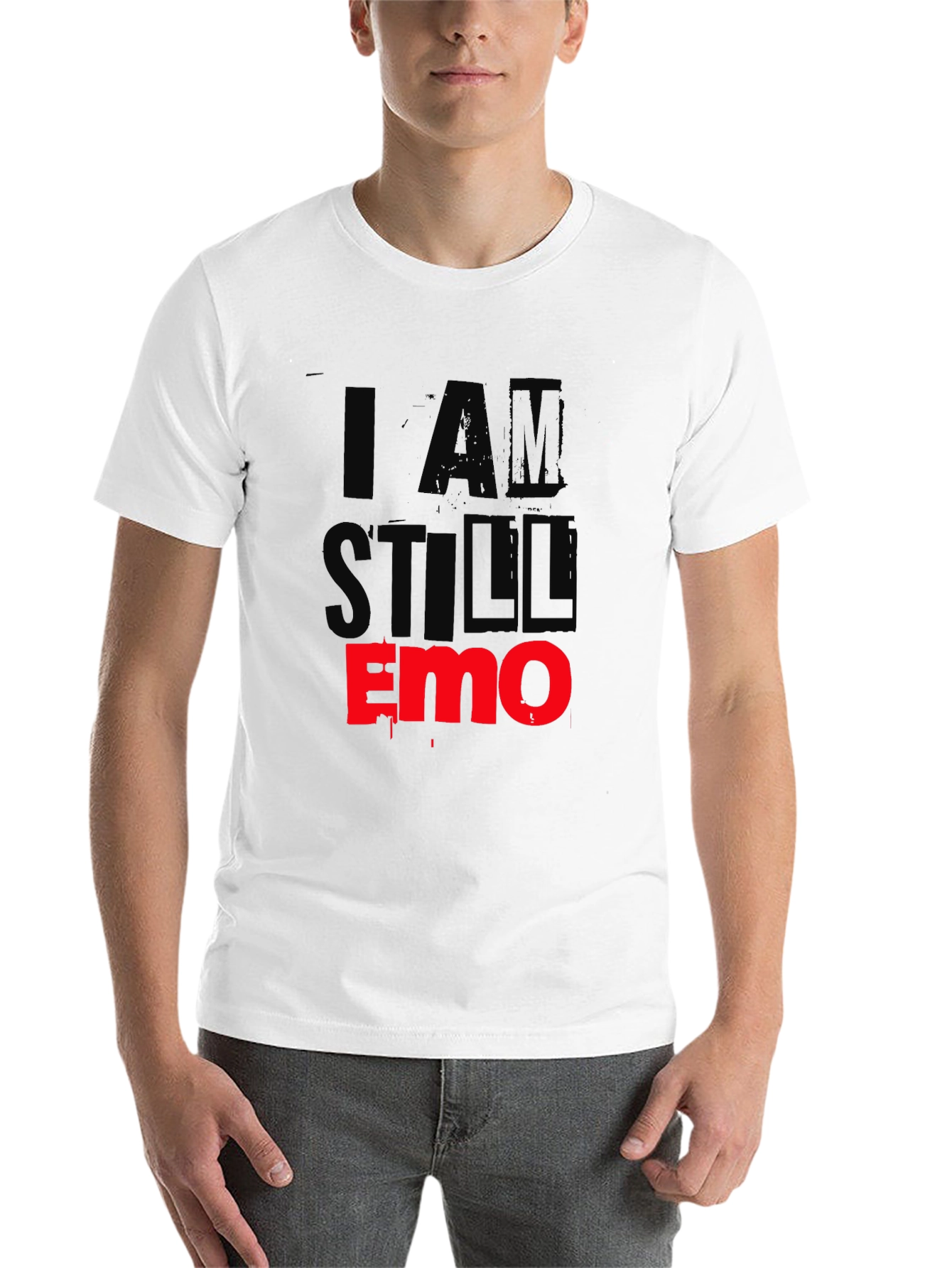 Black I Am Still Emo Black T-Shirt view 14