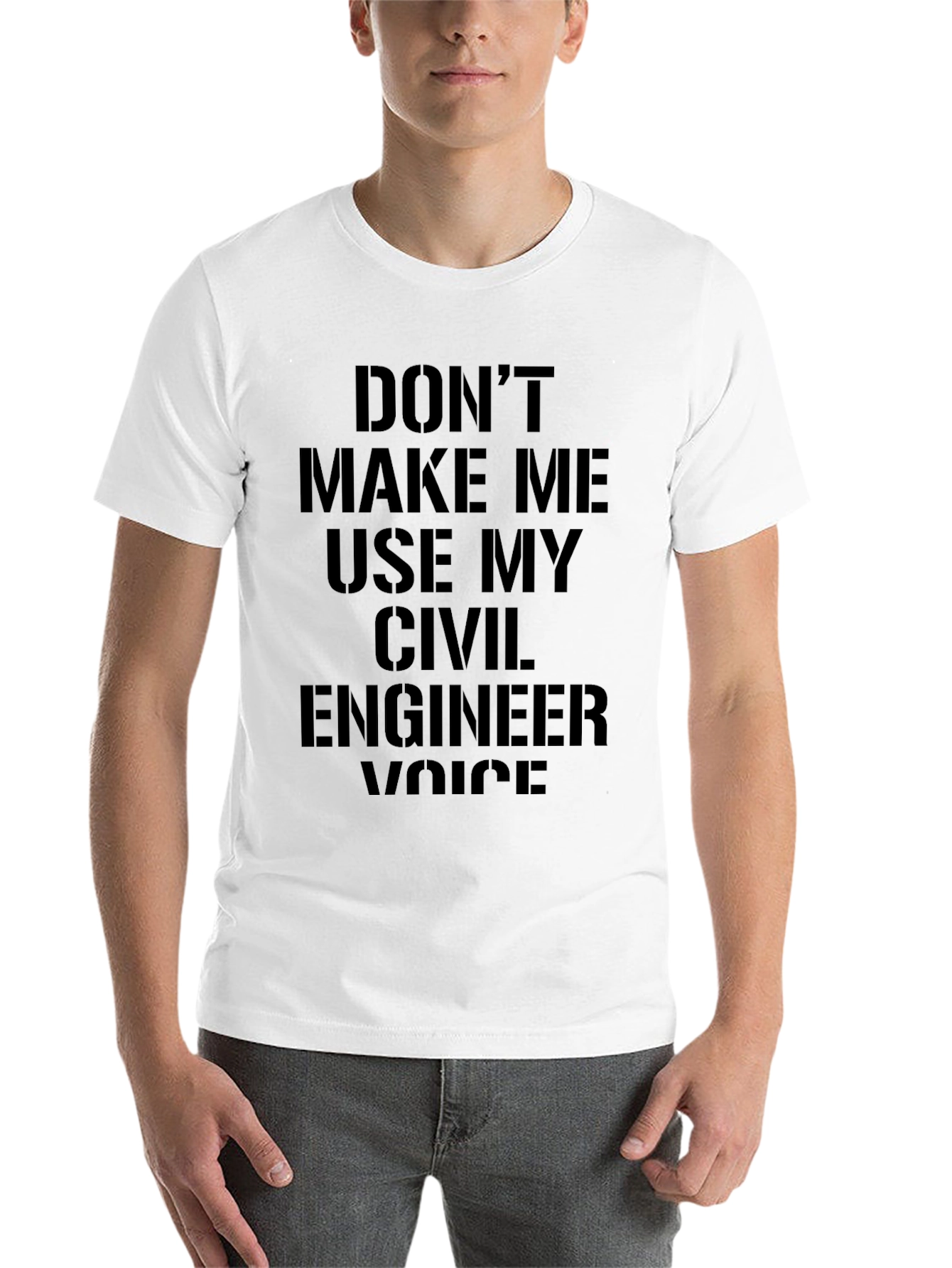 Black Civil Engineer Voice T-Shirt - Funny Tee view 14