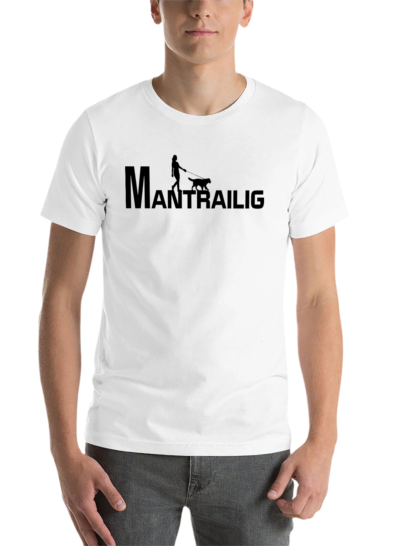 Black Mantrailing Dog Walk T-Shirt view 14