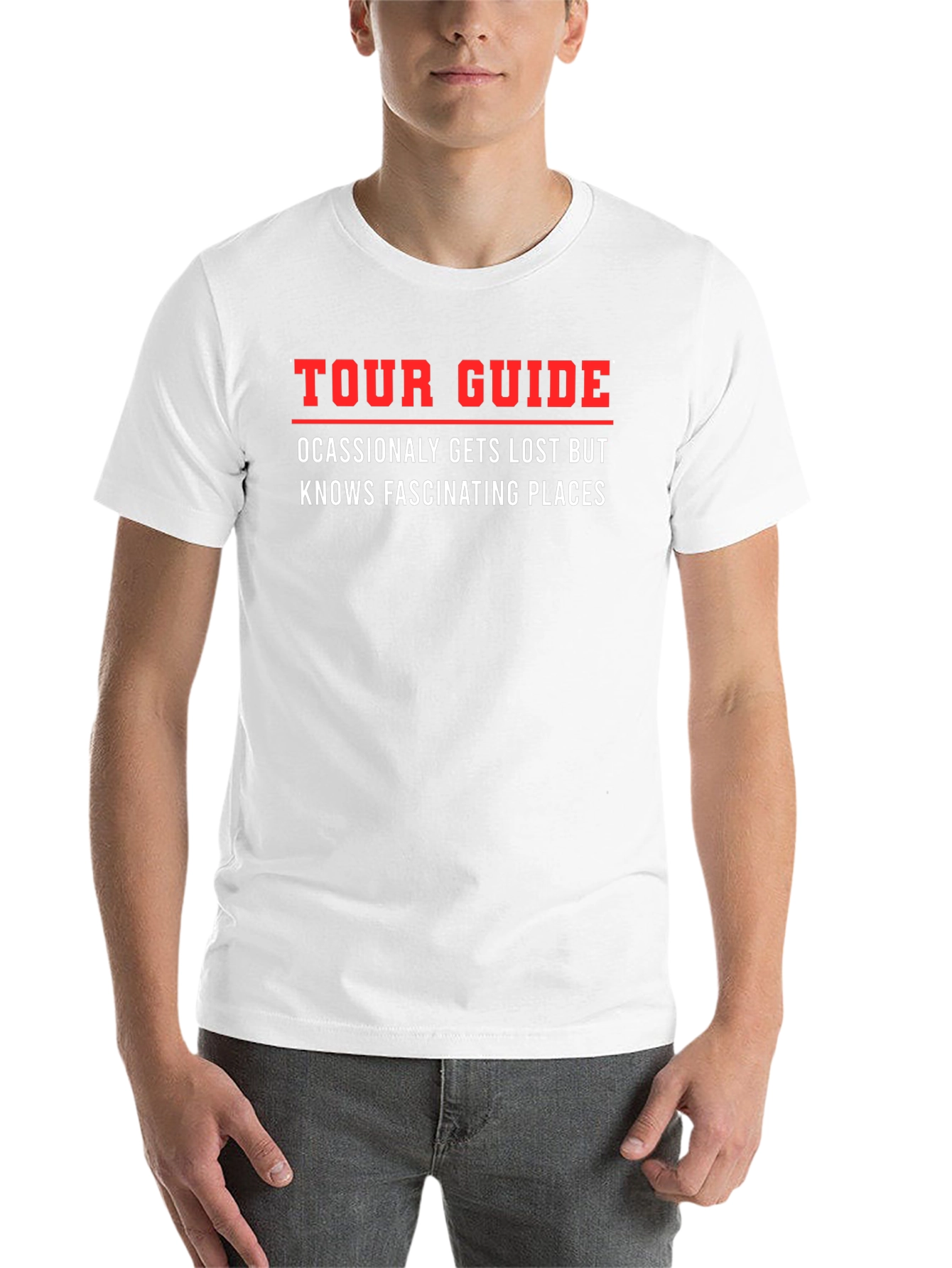 Black Funny Tour Guide T-Shirt view 14