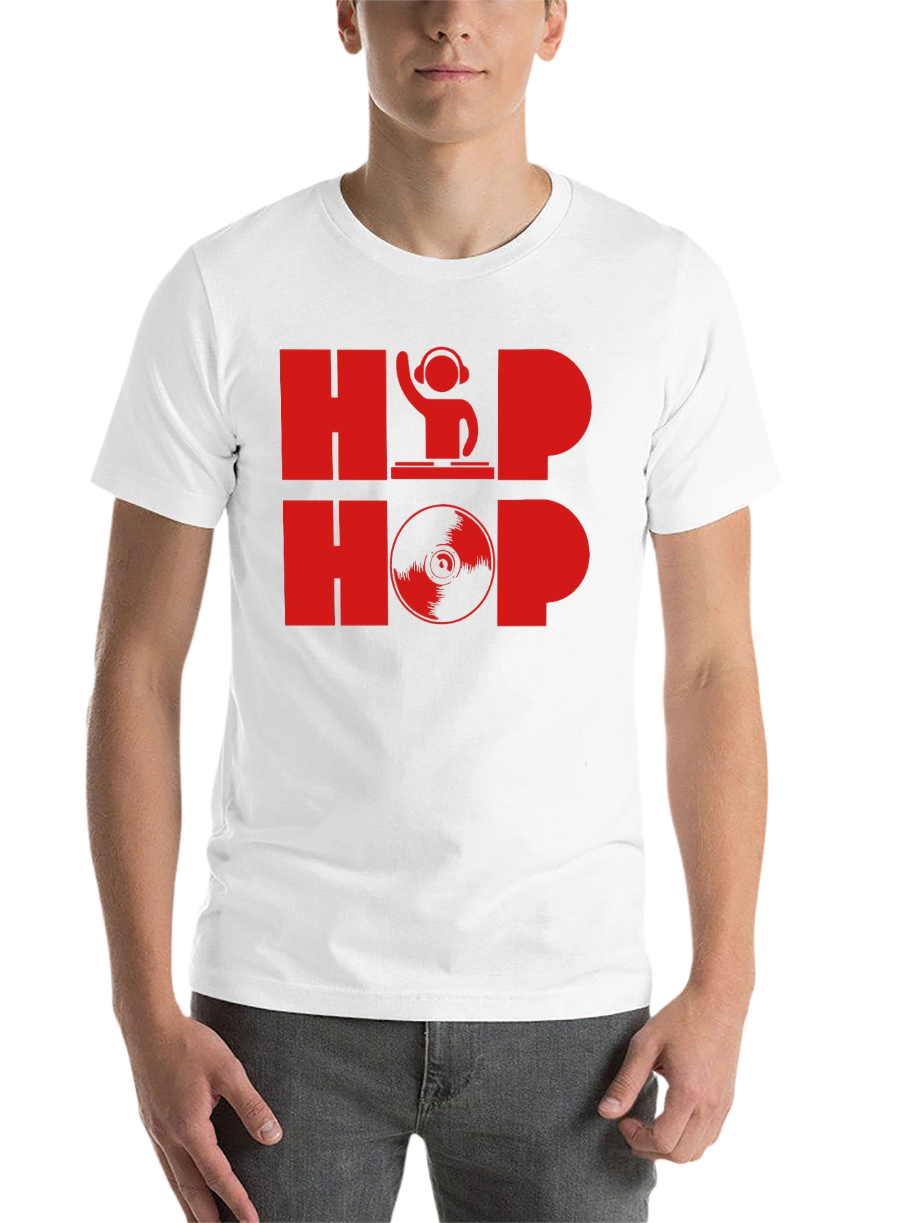 Black Hip Hop DJ Graphic T-Shirt - Black view 14