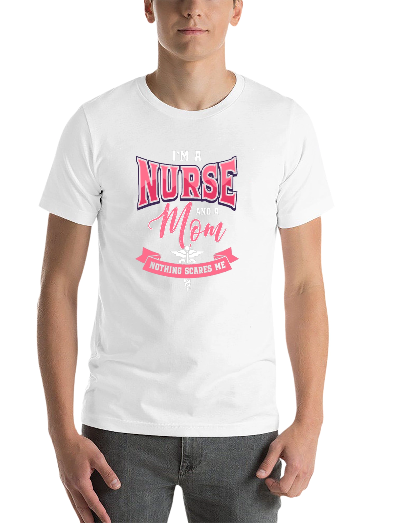 Black I'm A Nurse and a Mom T-Shirt view 14