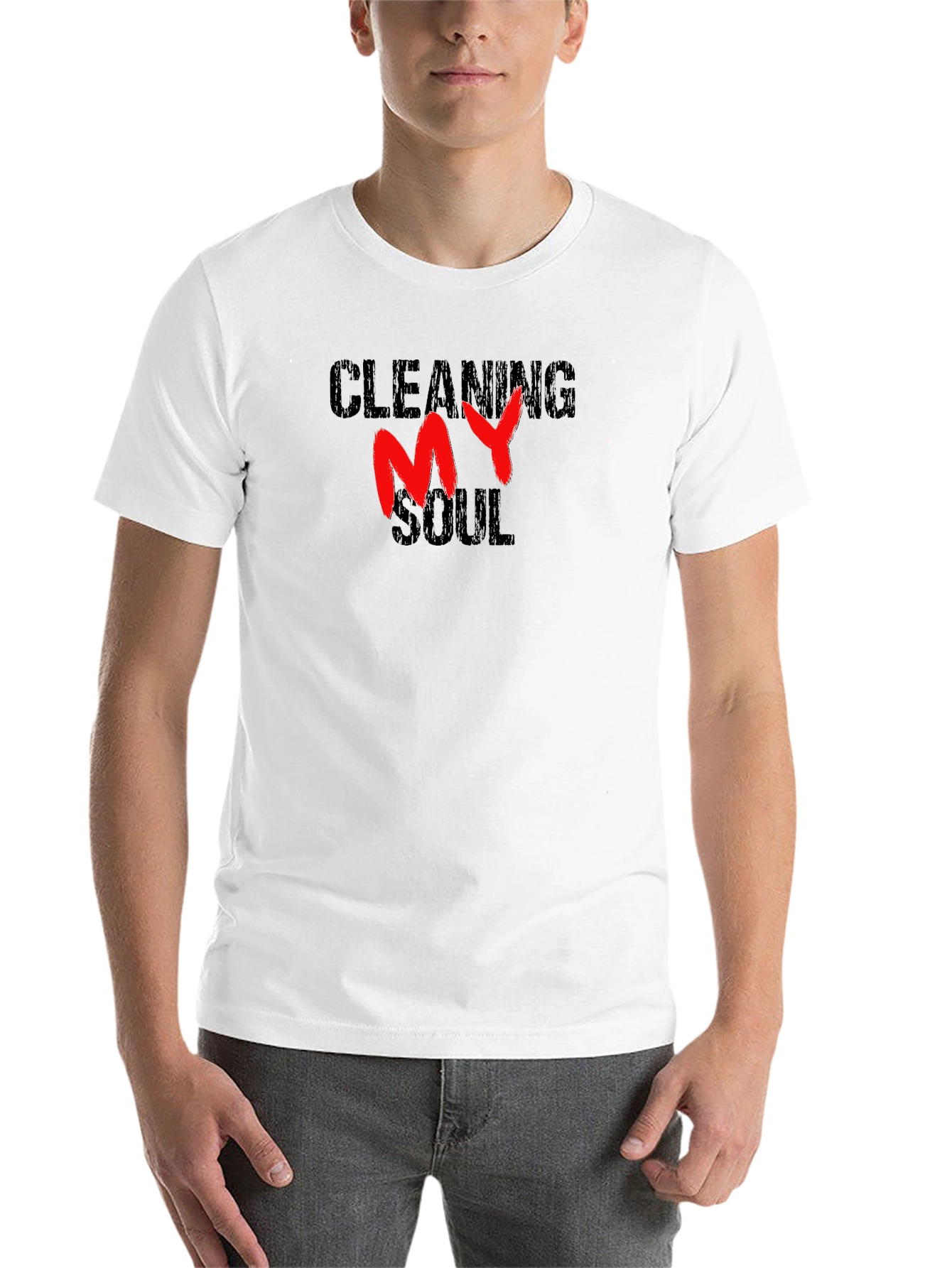 Black Cleaning My Soul Graphic T-Shirt view 14