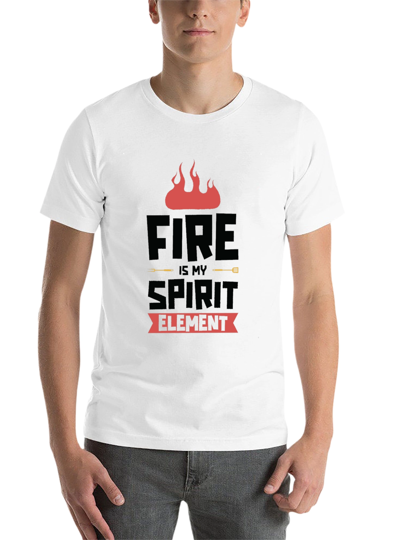 Fire is My Spirit Element Black T-Shirt - 14