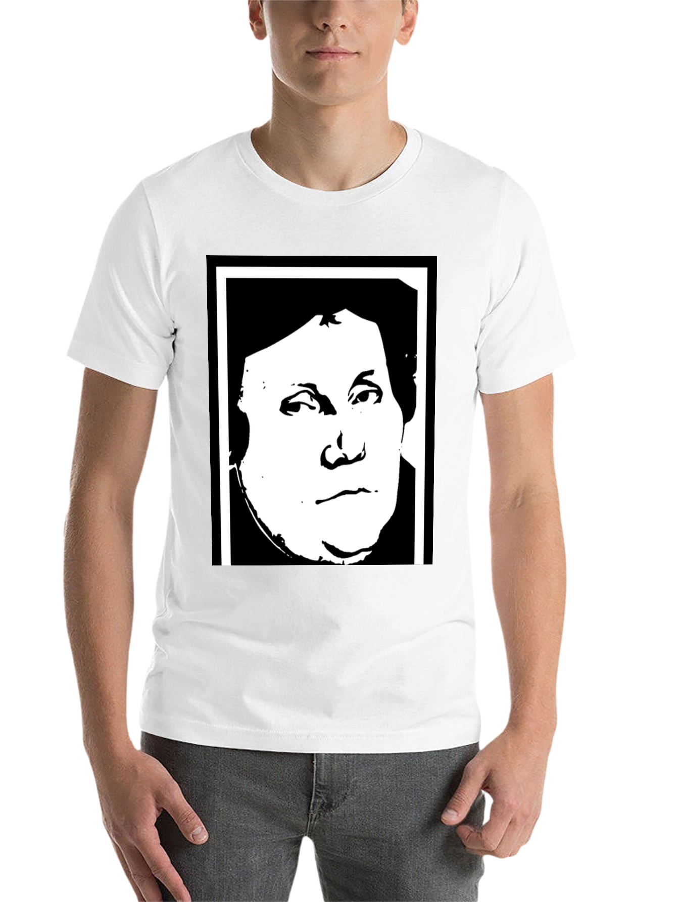 Black Martin Luther Graphic Tee - Black Unisex T-Shirt view 14