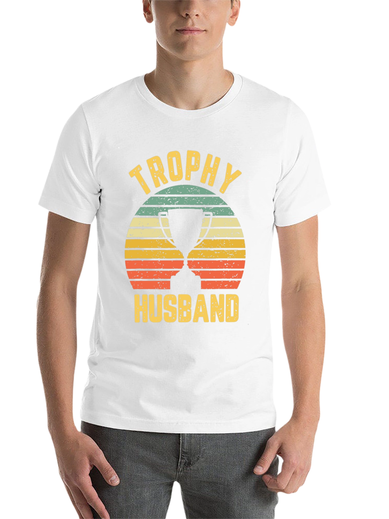 Trophy Husband Graphic Tee - Retro Style - 14