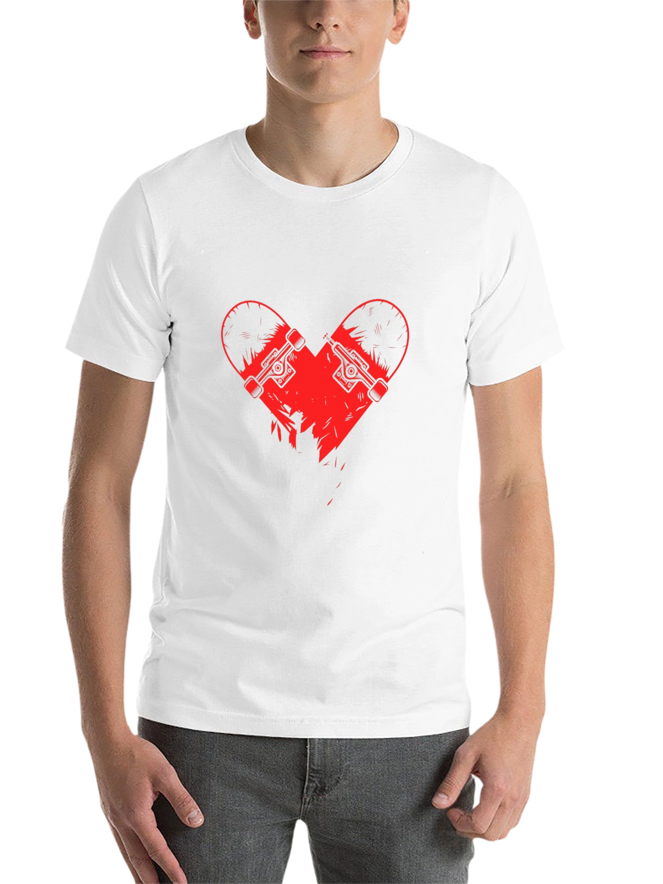 Black Skate Heart Graphic Tee - Black view 14