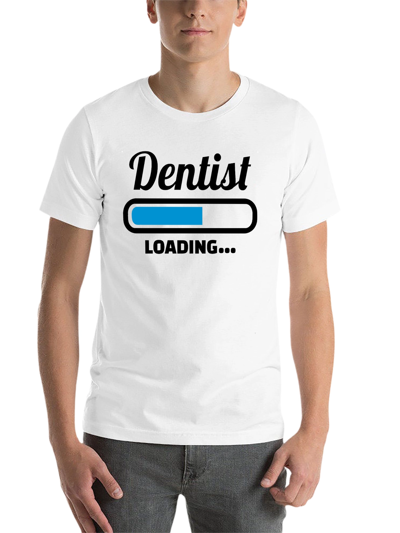 Black Dentist Loading T-Shirt - Funny Dental Apparel view 14