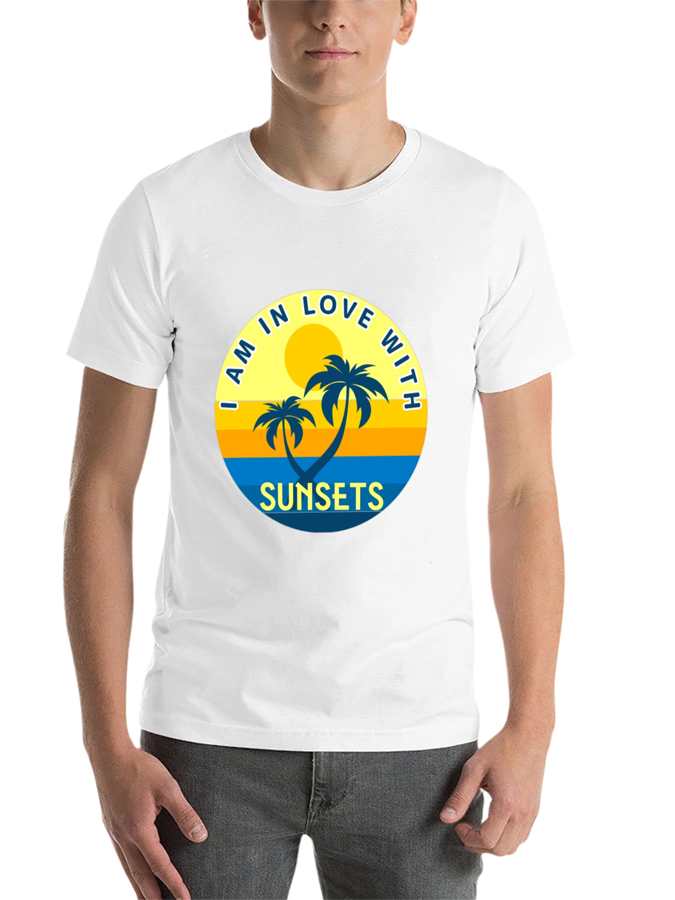 Black Sunset Palms Graphic T-Shirt view 14