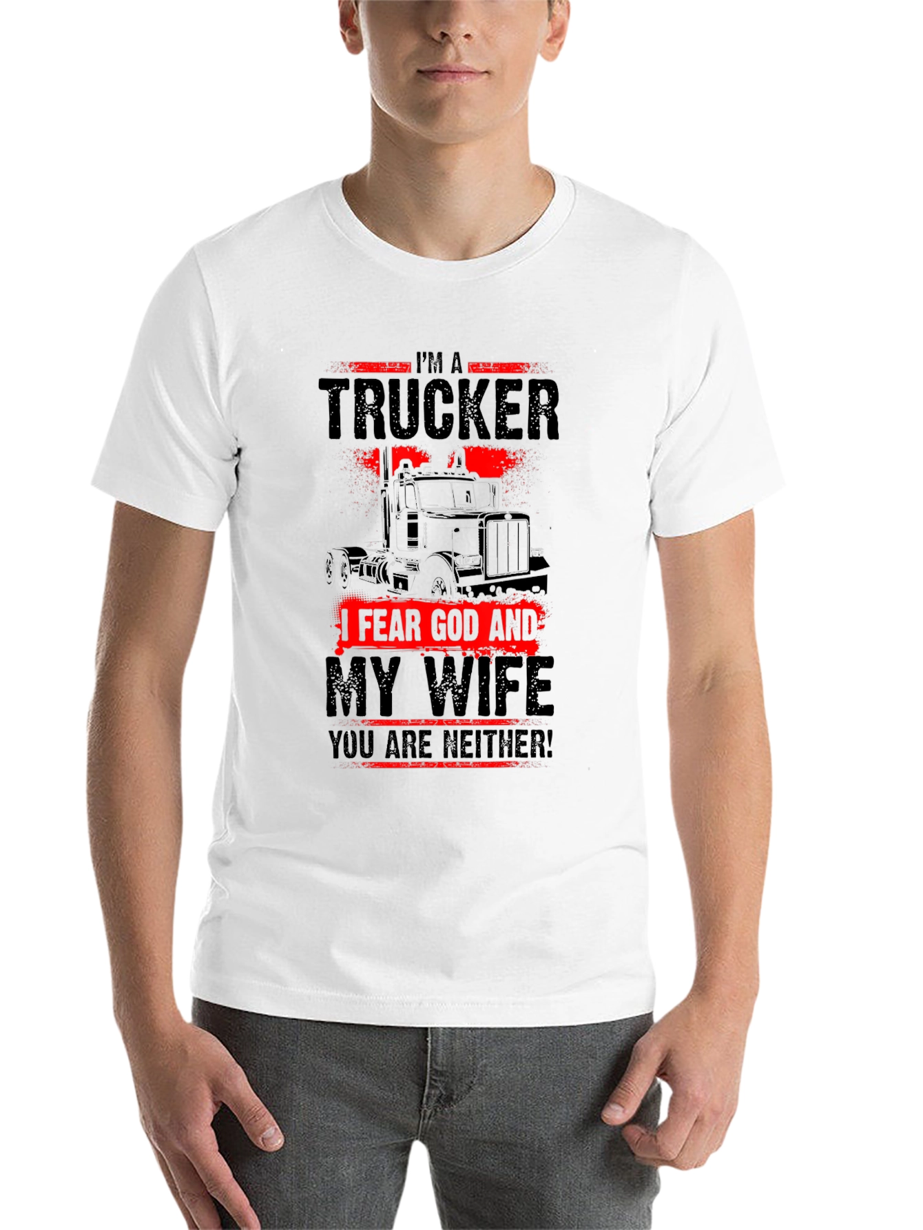 Black I'm A Trucker T-Shirt, Fear God & My Wife view 14