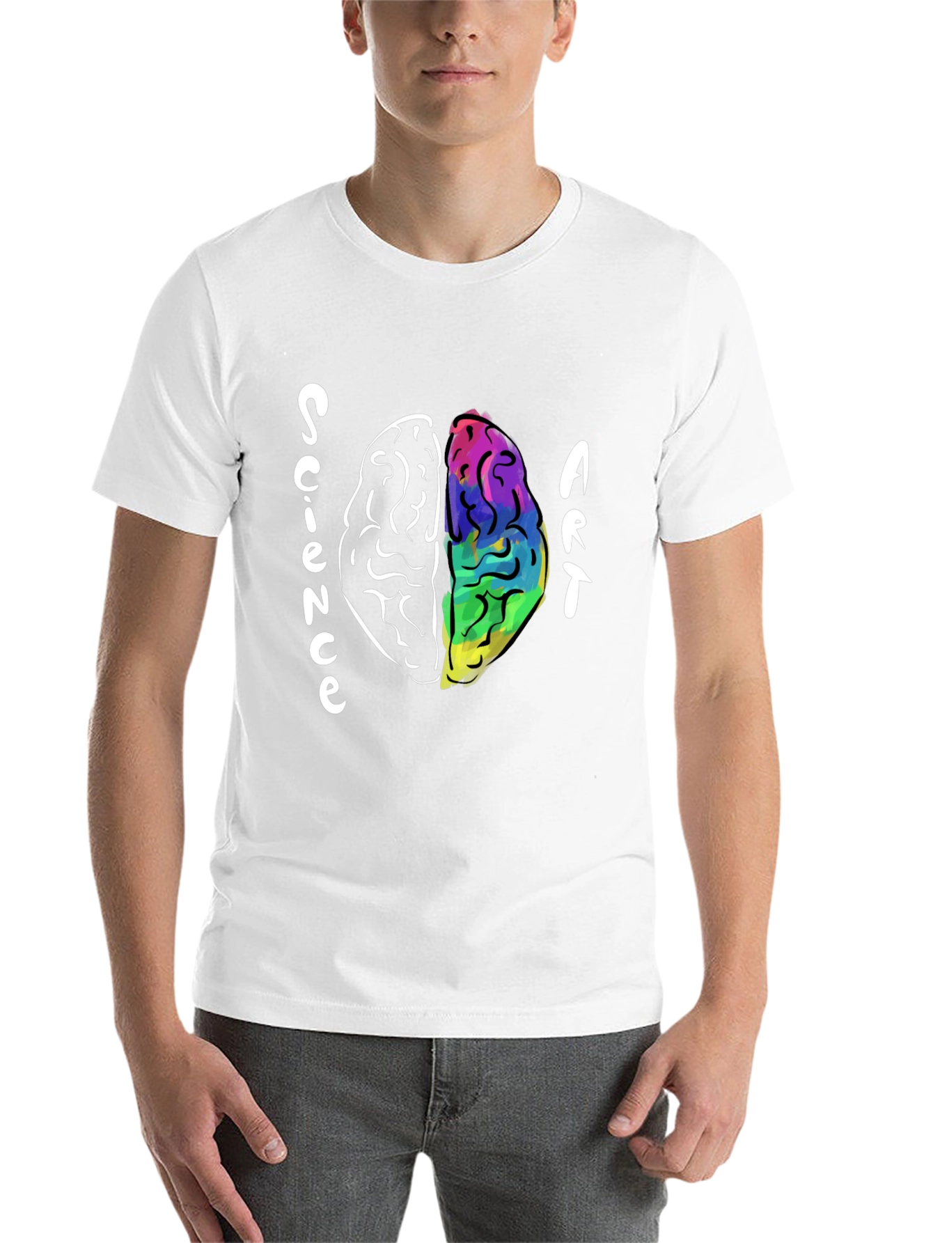 Black Science Meets Art Brain T-Shirt view 14