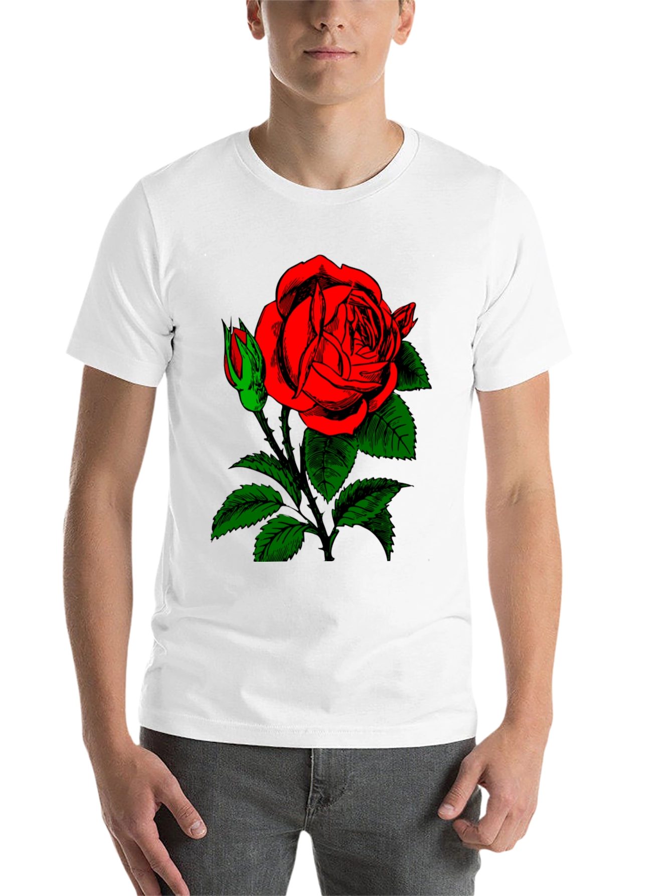 Black Rose Graphic Black T-Shirt view 14