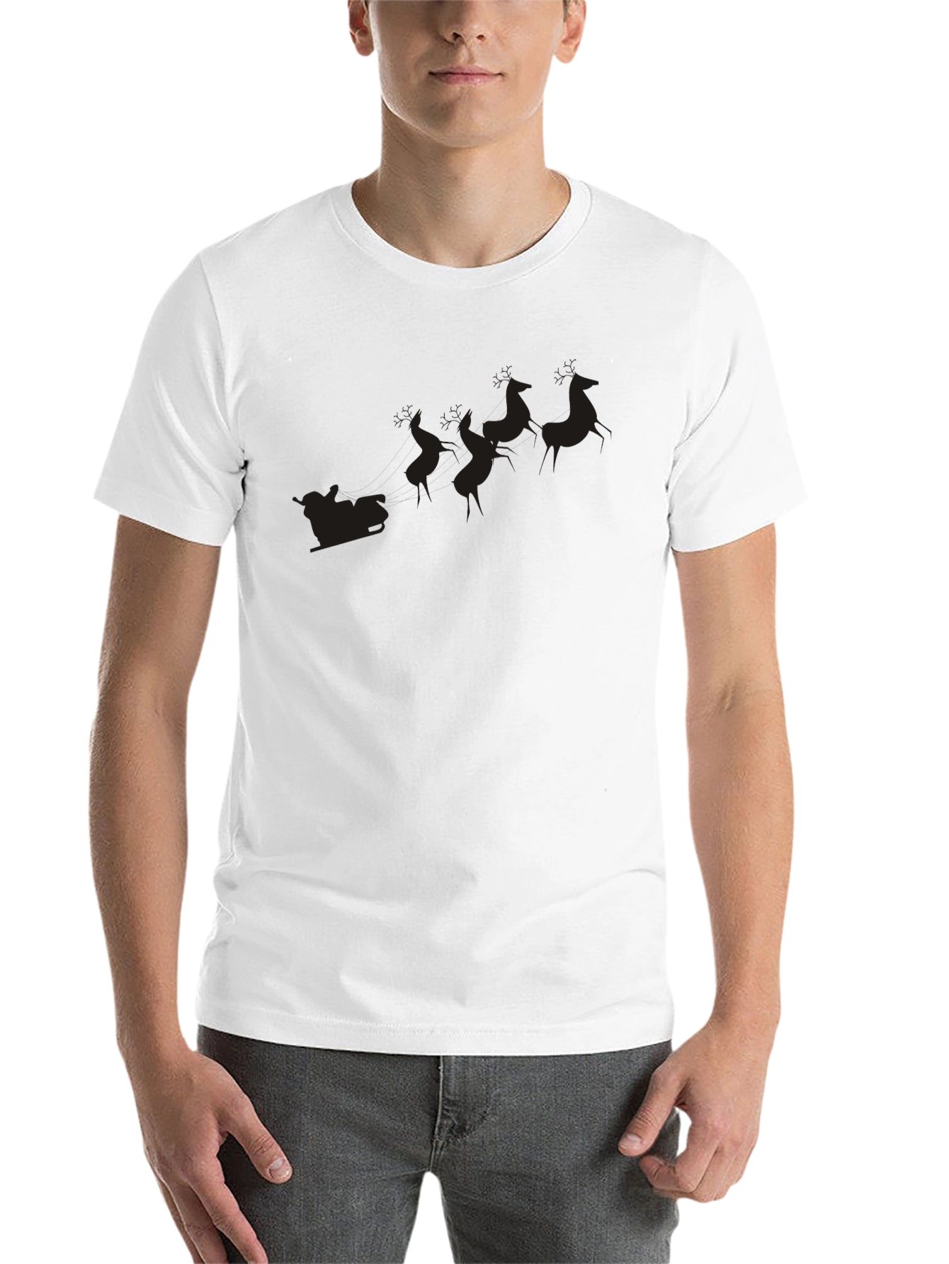 Black Black Santa's Sleigh T-Shirt view 14
