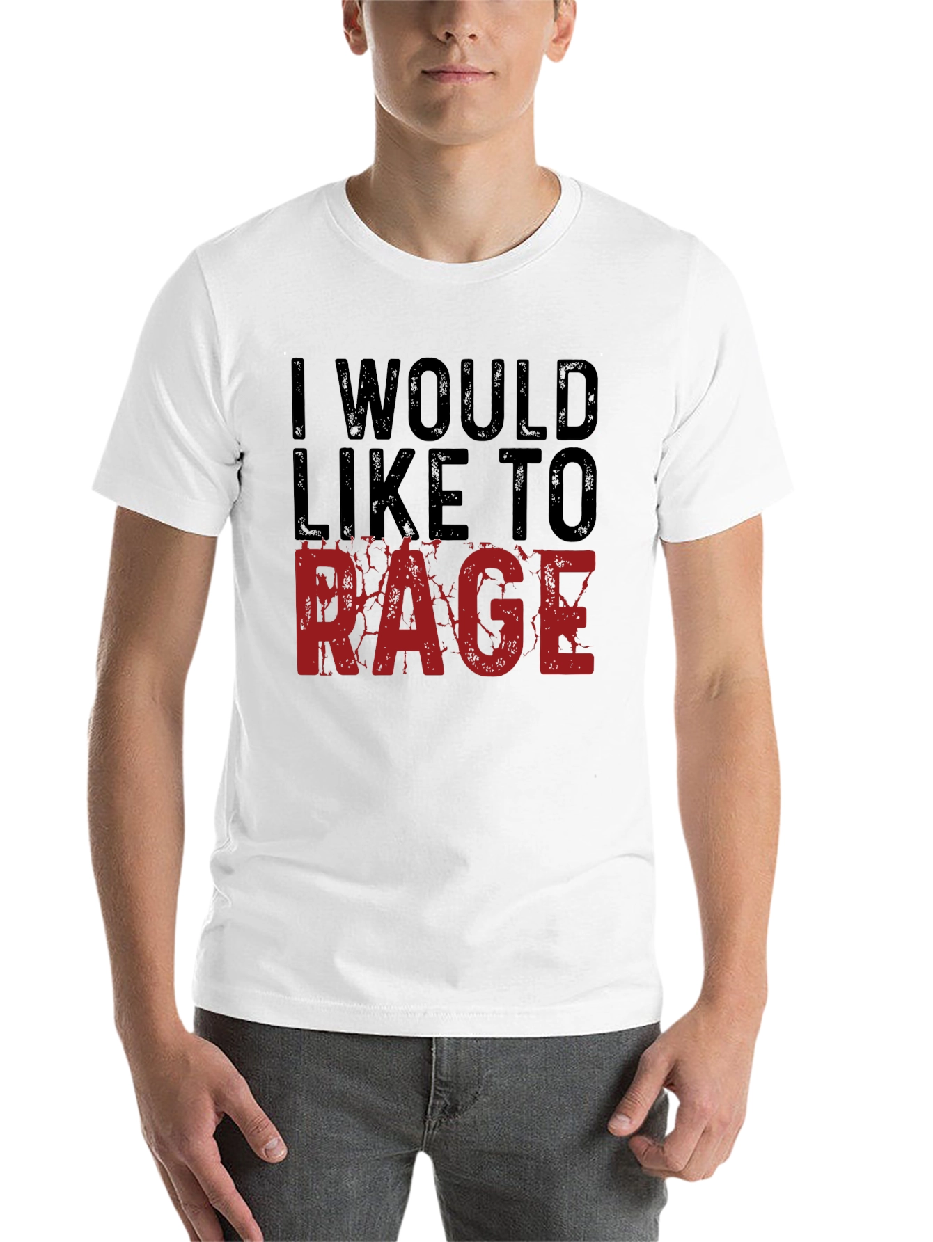 Black I Would Like to Rage Black Graphic Tee view 14