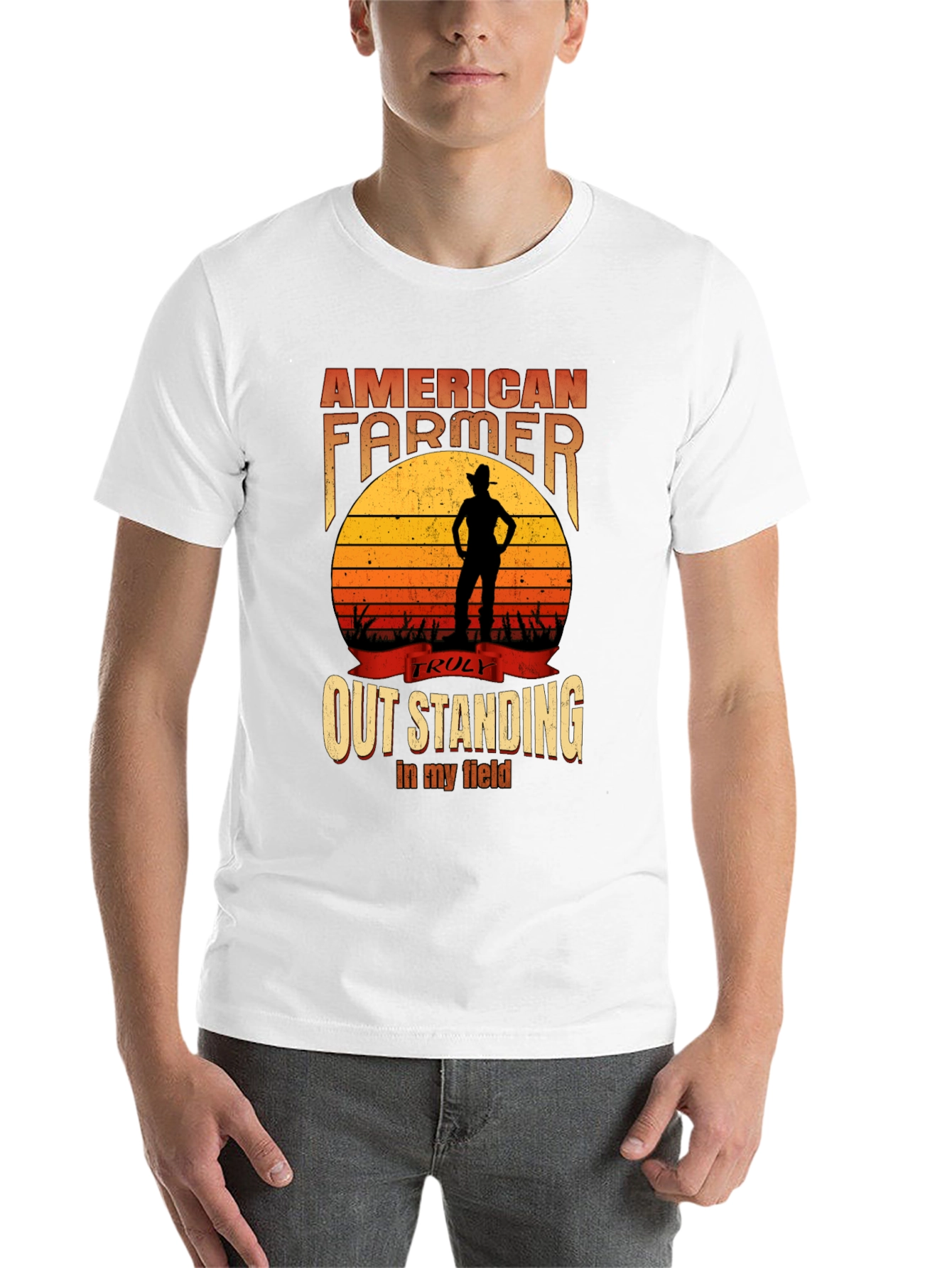 Black American Farmer Graphic T-Shirt - Outstanding in My Field view 14
