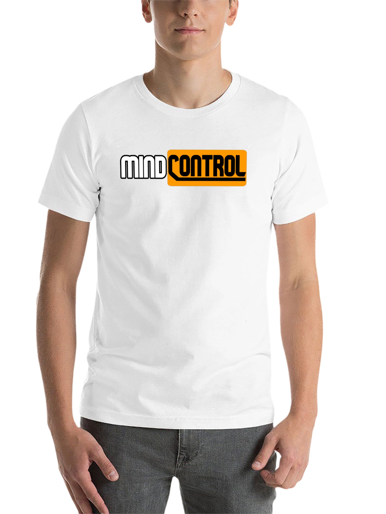 Black Mind Control Graphic Tee - Black Cotton T-Shirt view 14