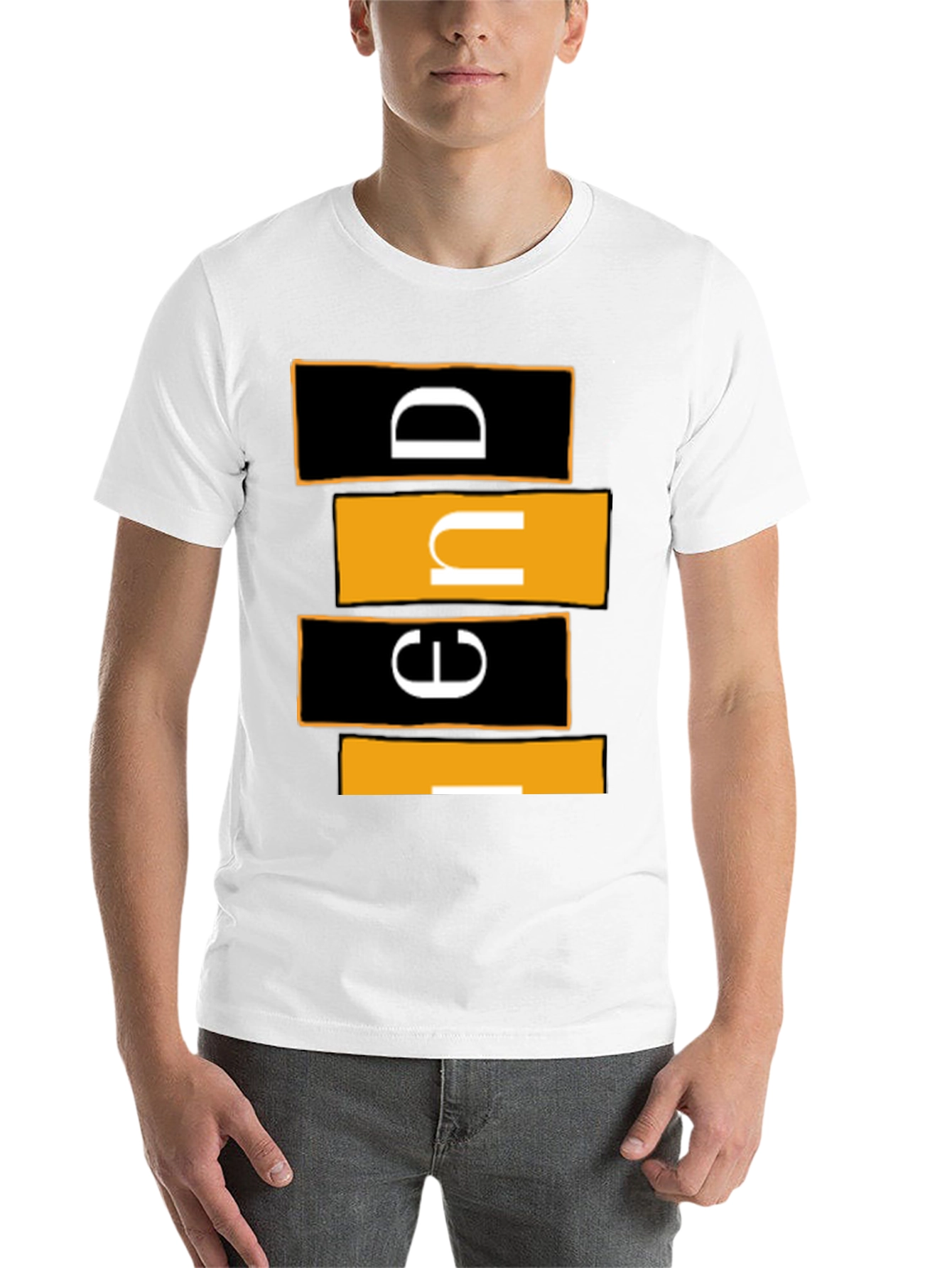 Black Modern Graphic Tee - Abstract Lettering view 14