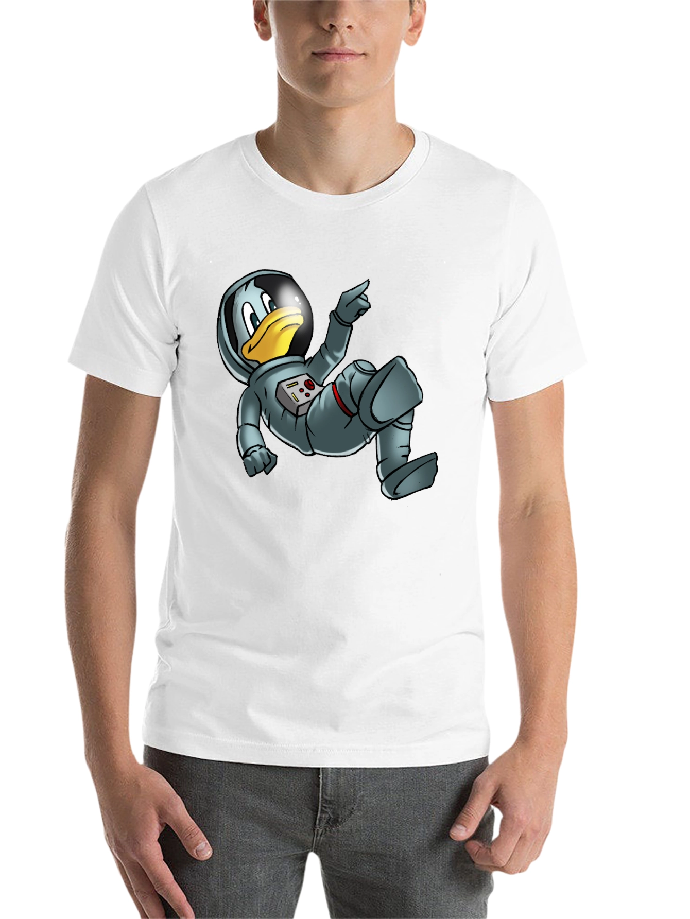 Black Astronaut Duck Graphic Tee - Black view 14