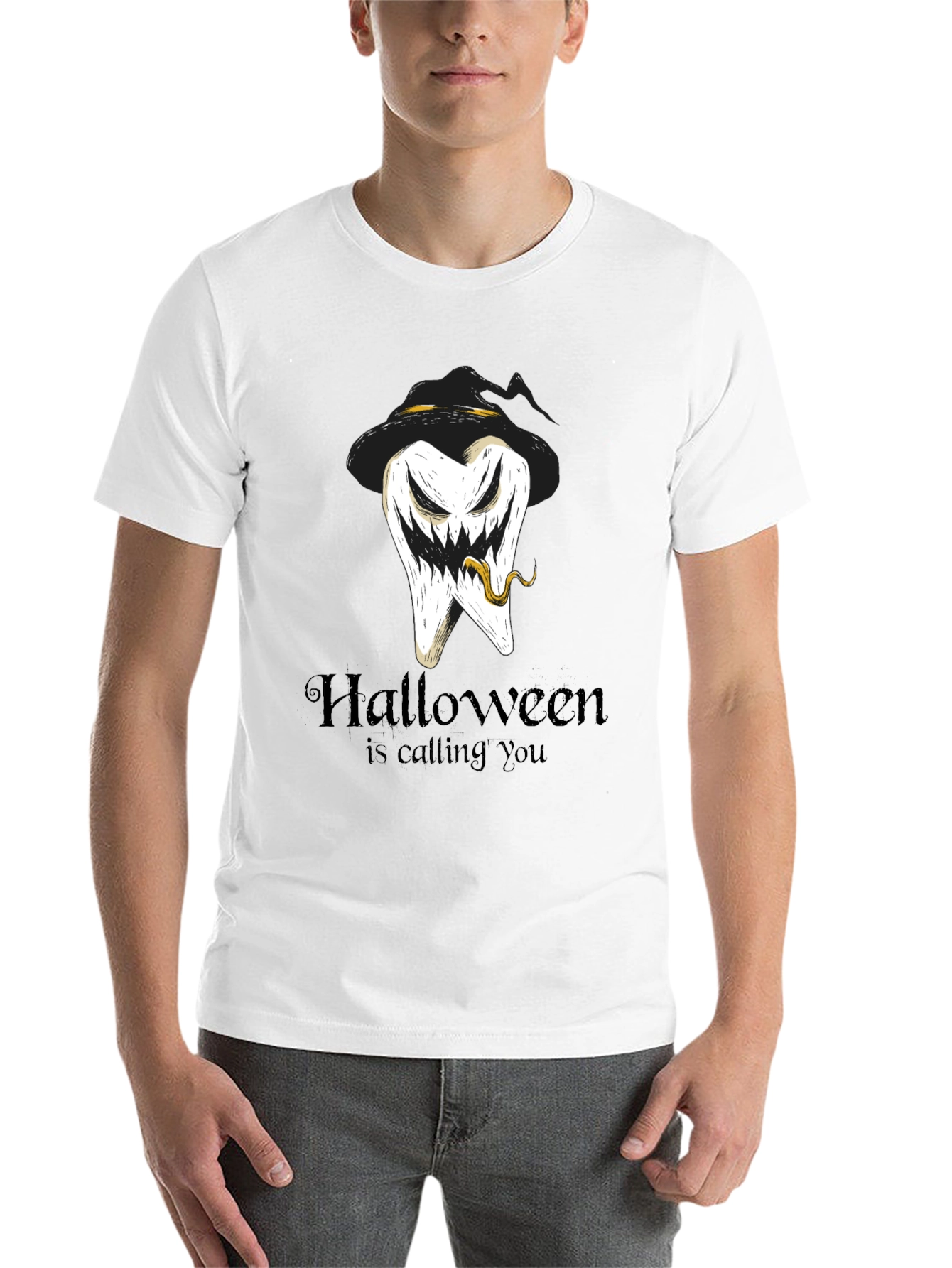 Black Halloween Tooth Tee: Calling You! view 14