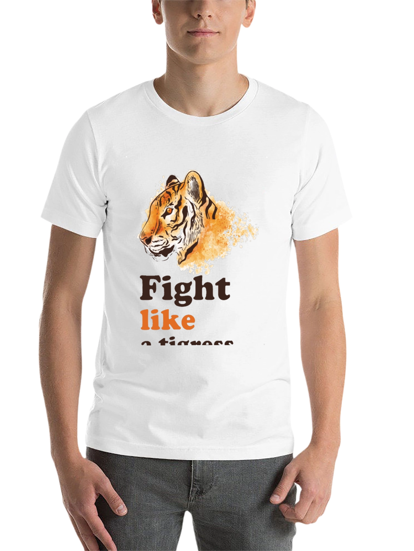 Black Fight Like a Tigress Graphic Tee view 14