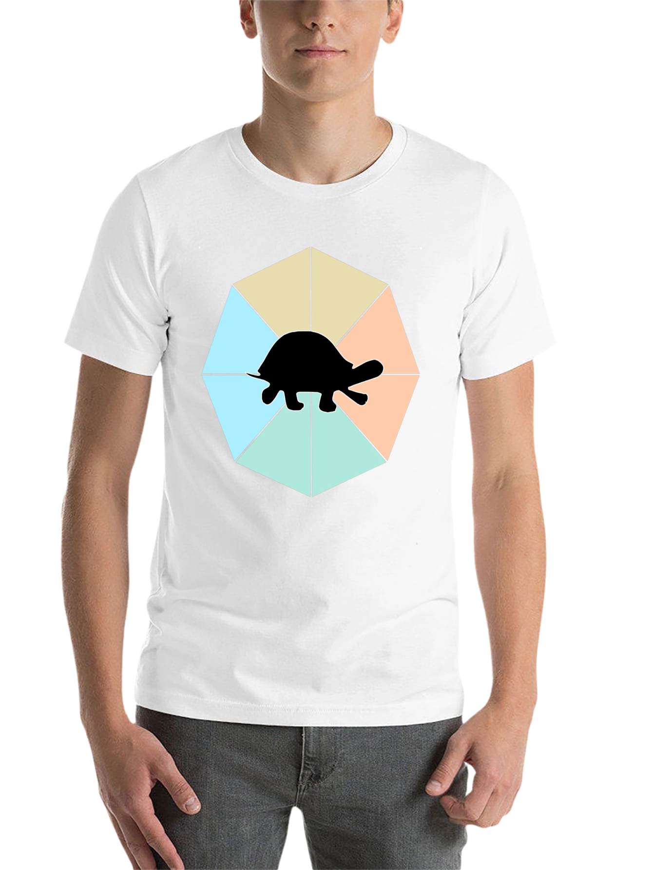 Black Turtle Graphic T-Shirt - Modern Art view 14