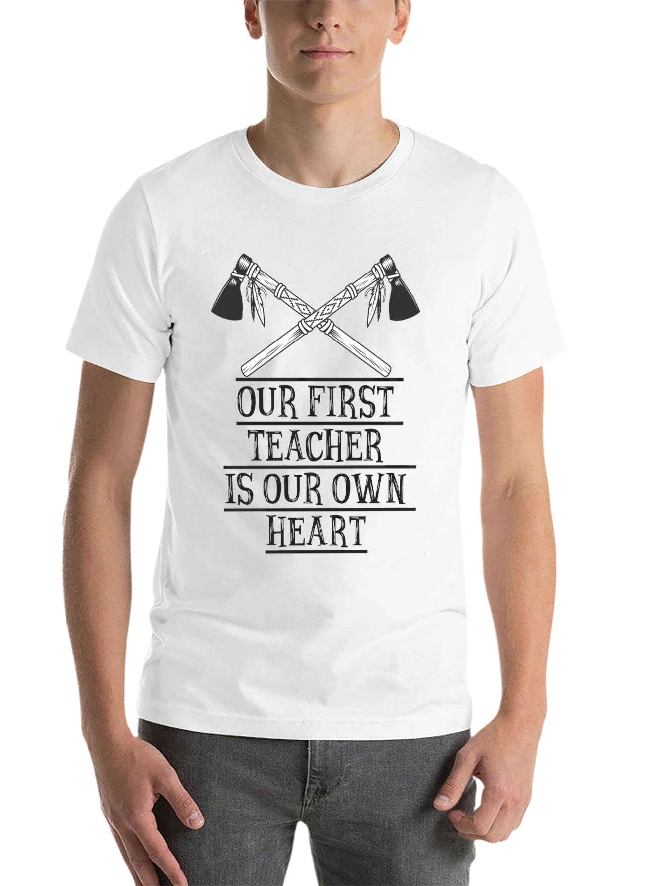Black Our First Teacher Heart Graphic Tee view 14