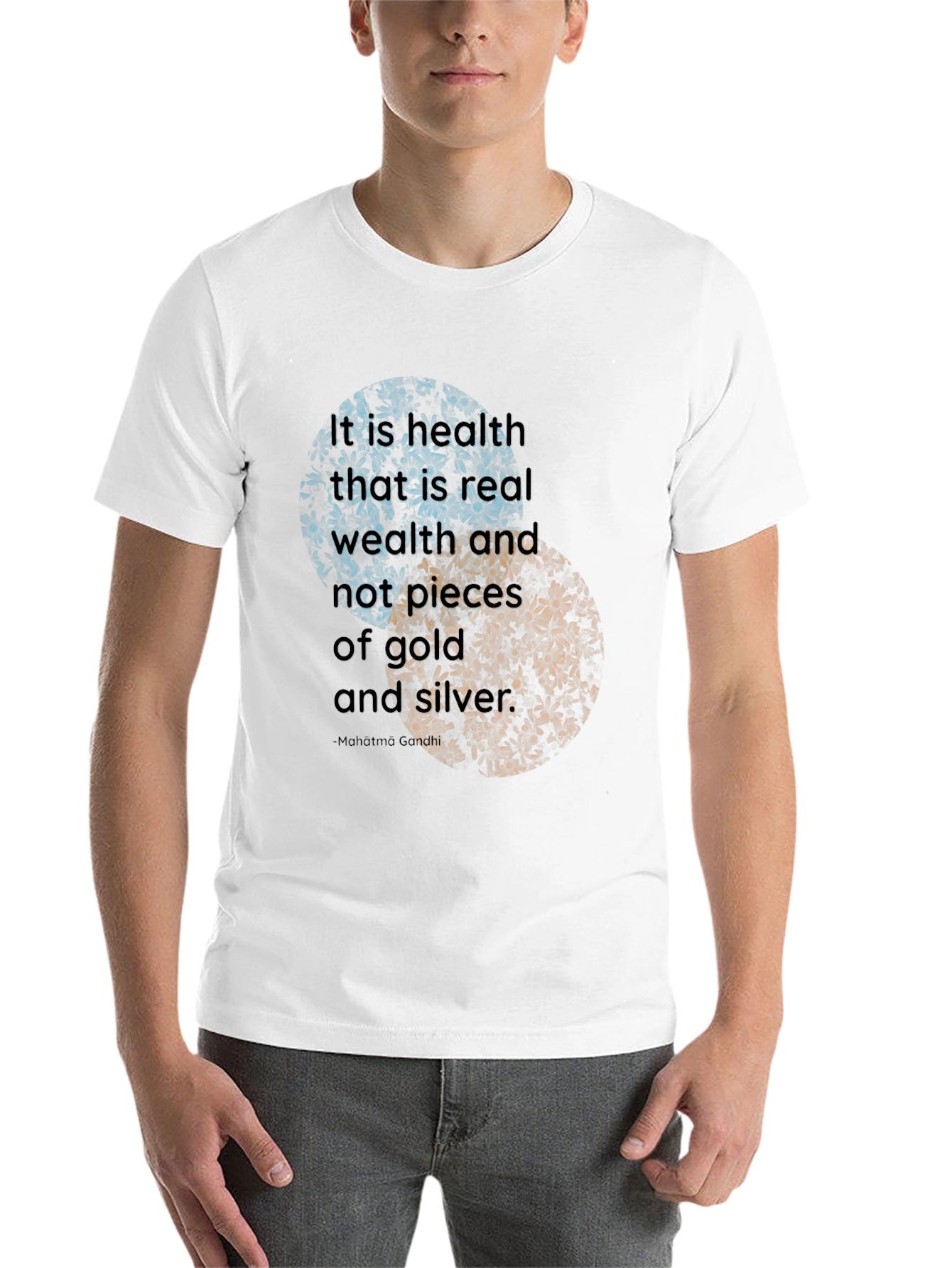 Black Health is Wealth T-Shirt - Motivational Quote view 14