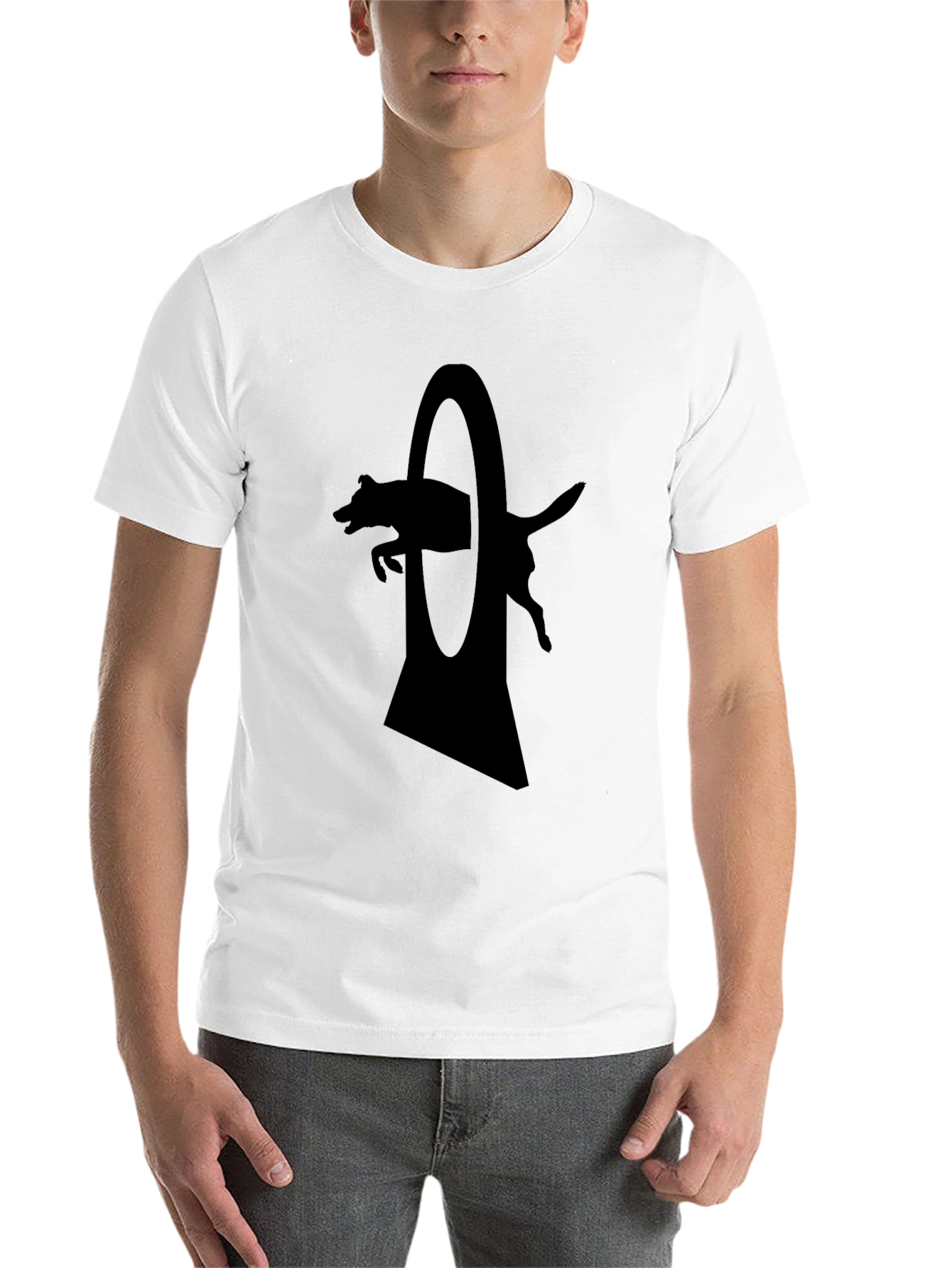 Black Dog Agility T-Shirt - Silhouette Design view 14
