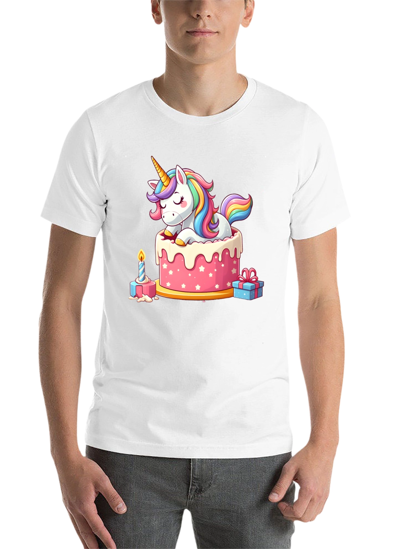 Black Unicorn Cake T-Shirt view 14