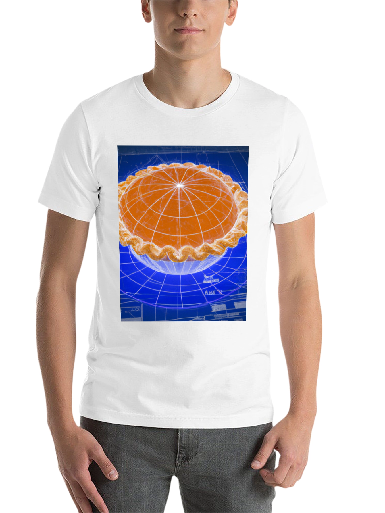 Black Pie Blueprint Graphic T-Shirt view 14