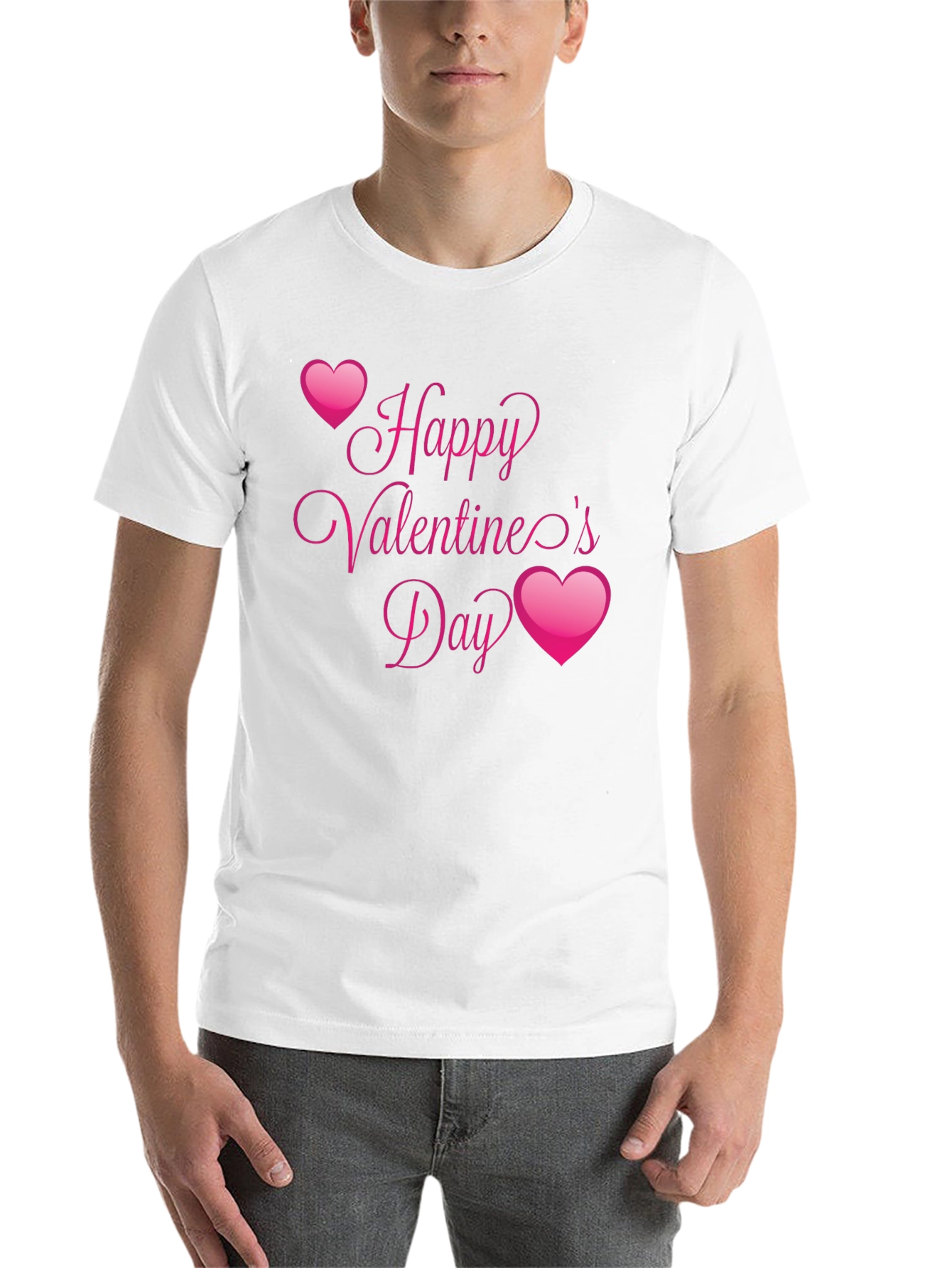 Black Happy Valentine's Day Black T-Shirt view 14