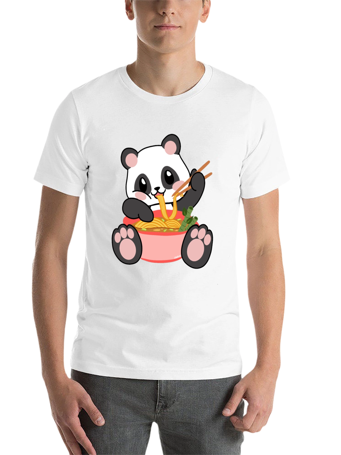 Black Panda Ramen Graphic Tee - Kawaii Comfort view 14