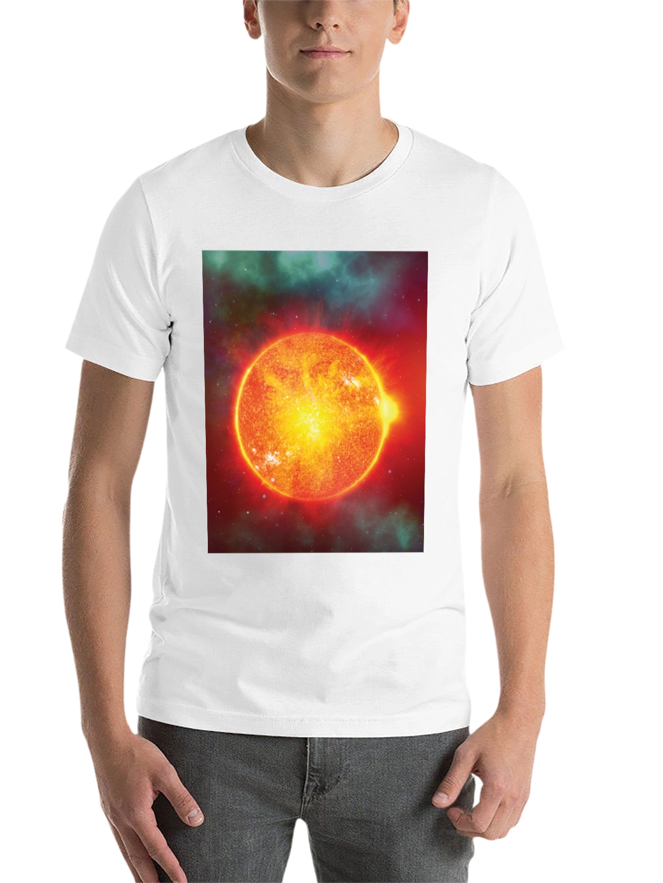 Black Solar System T-Shirt - Black Cotton Blend view 14