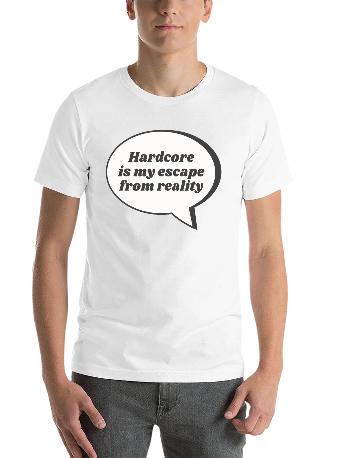 Black Hardcore Escape T-Shirt - Black Graphic Tee view 14