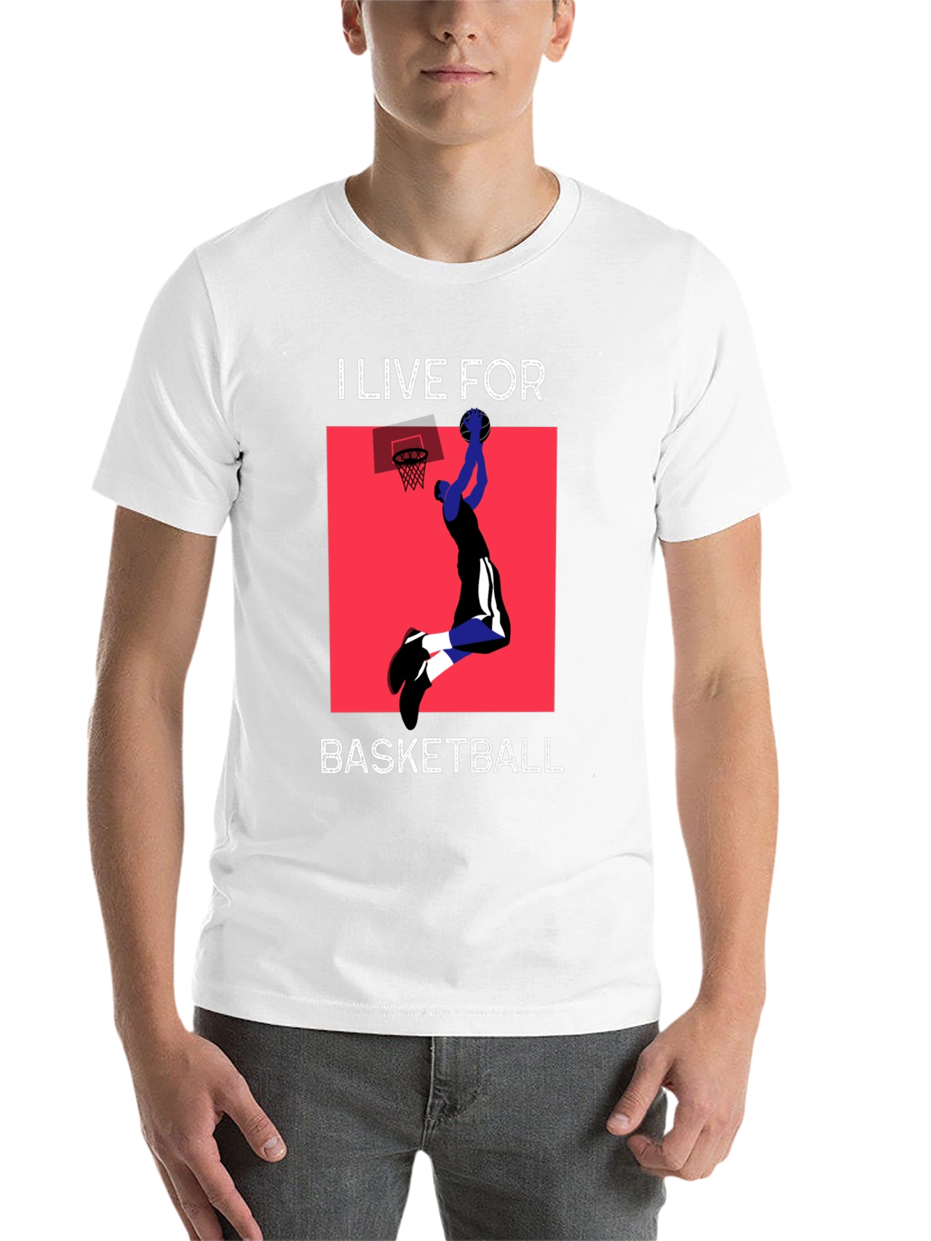 Black I Live For Basketball Black Graphic Tee view 14